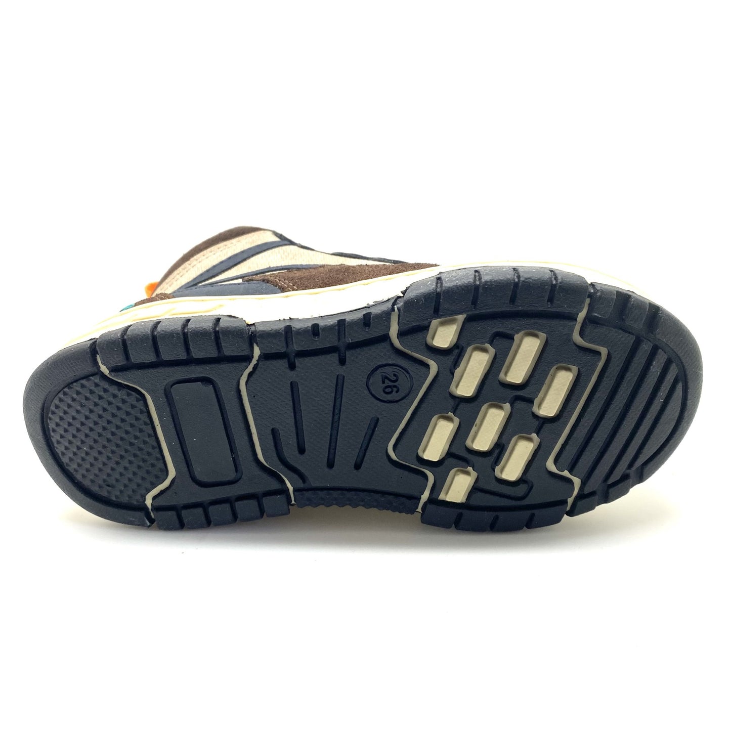 Bunnies hoge sneaker met fluo oranje