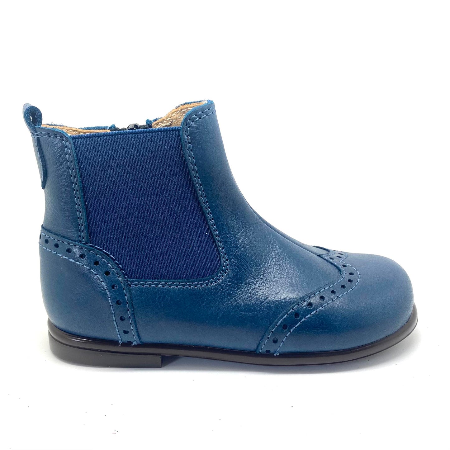 Beberlis laarsje blauw met rek zijkant