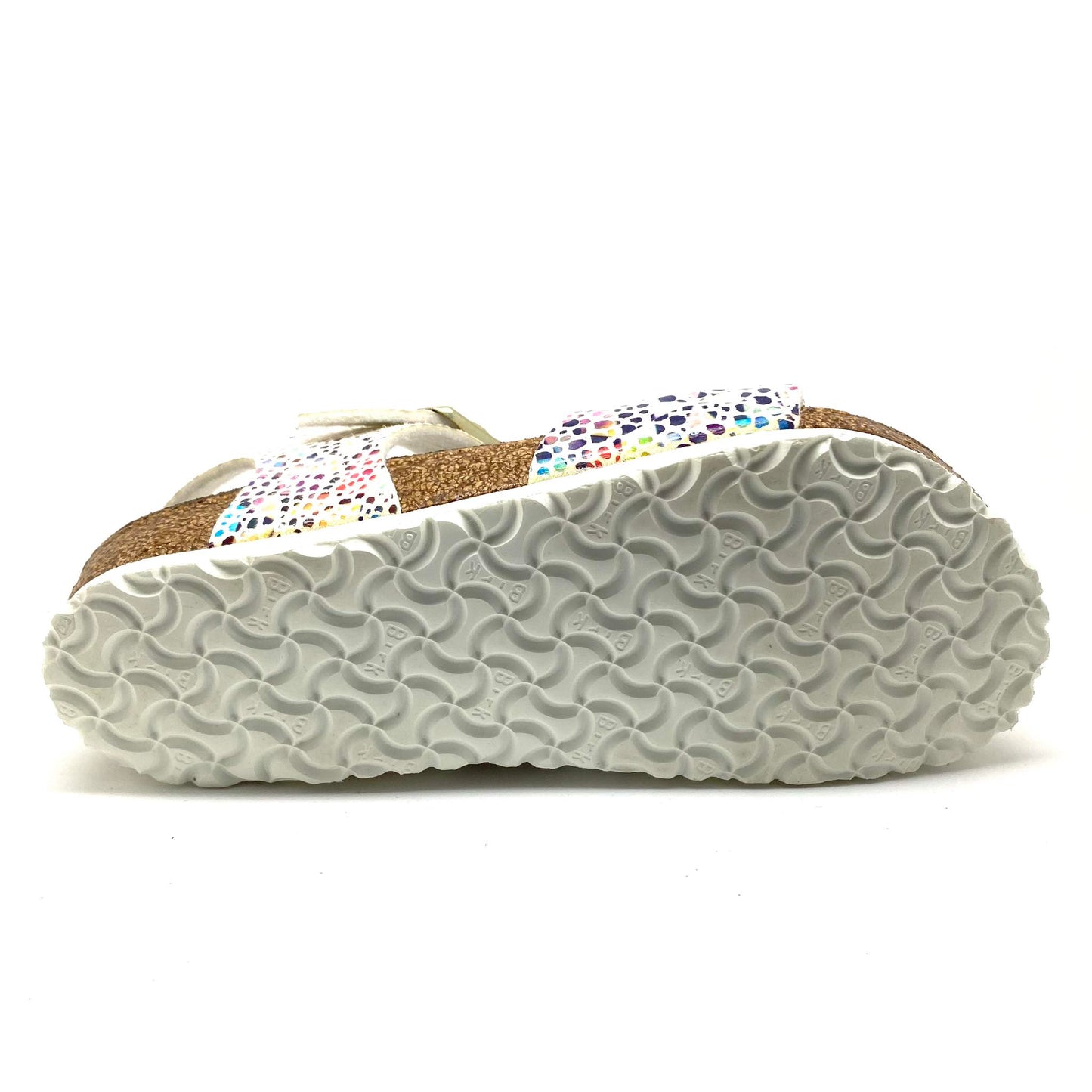 Birkenstock model Rio wit met bolletjes