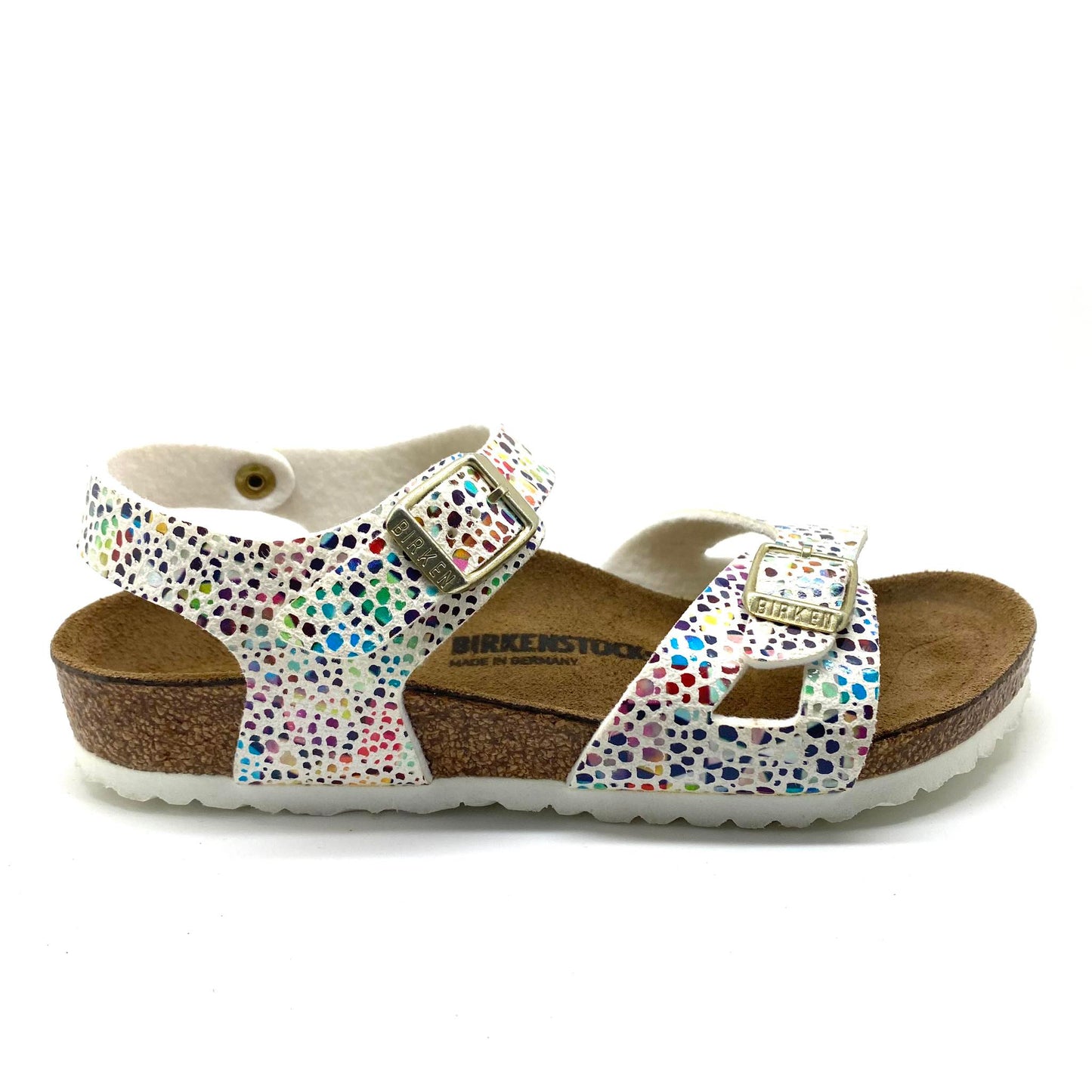 Birkenstock model Rio wit met bolletjes