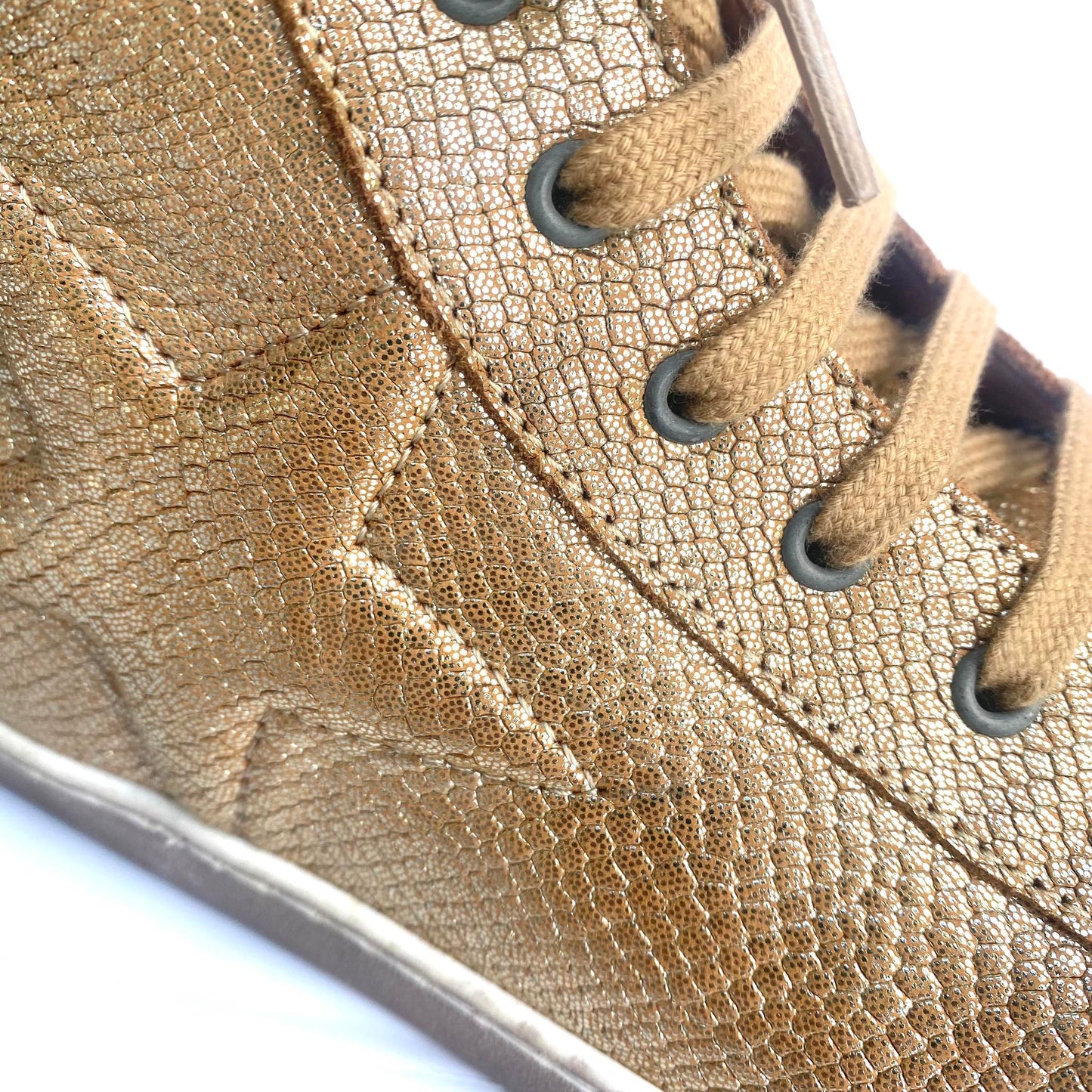 Bisgaard hoge sneaker goud met rits