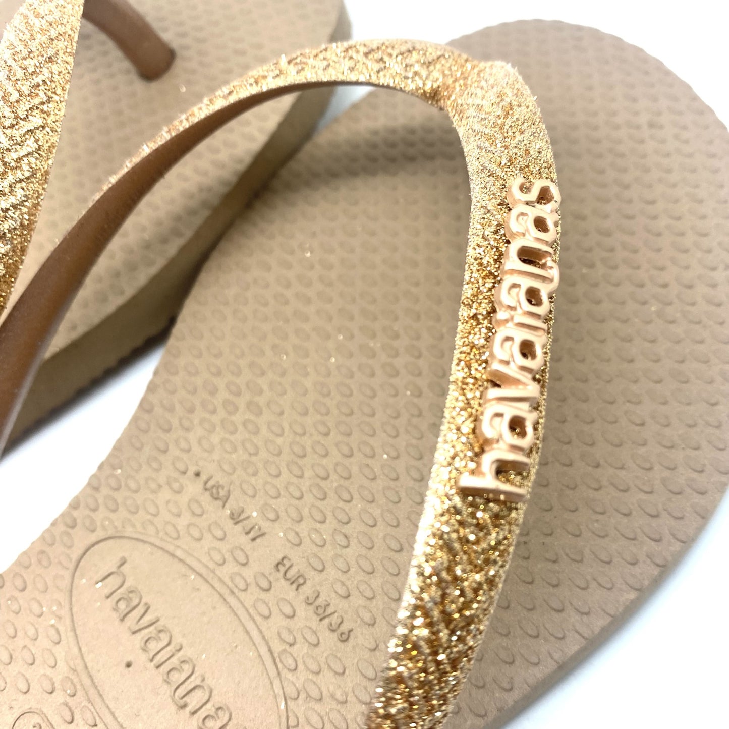 Havaianas teenslipper met gouden glitters