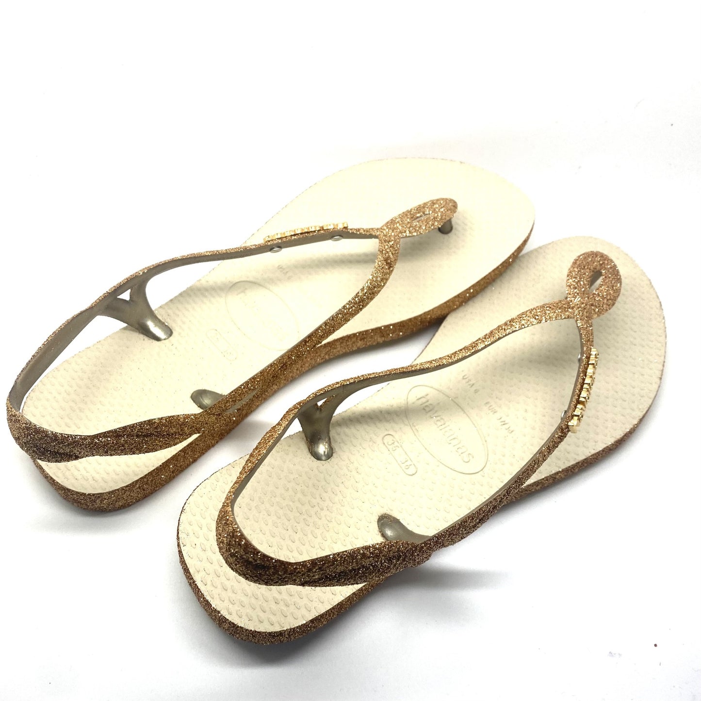 Havaianas goud met glitter zool