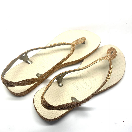 Havaianas goud met glitter zool