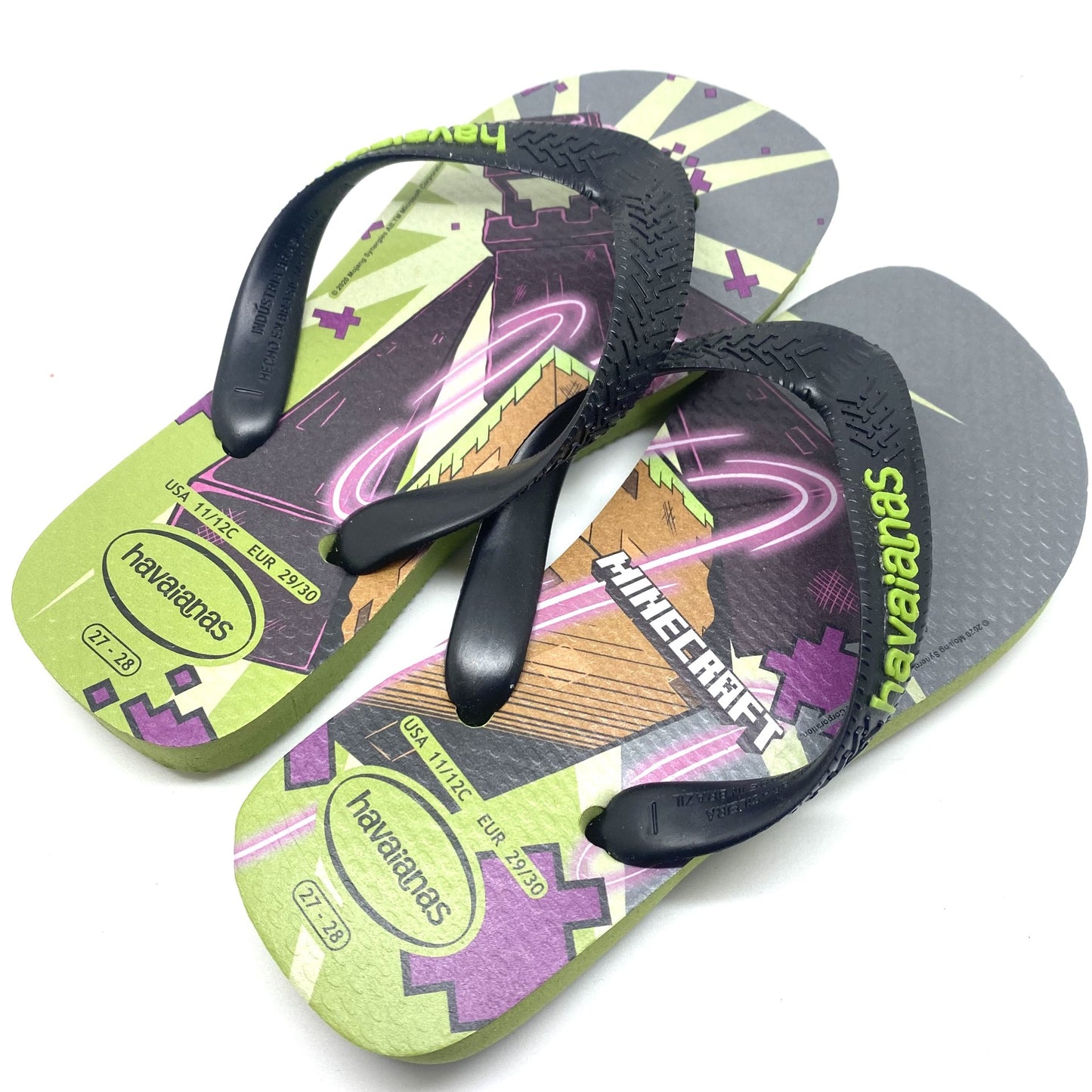 Havaianas minecraft grijs groen