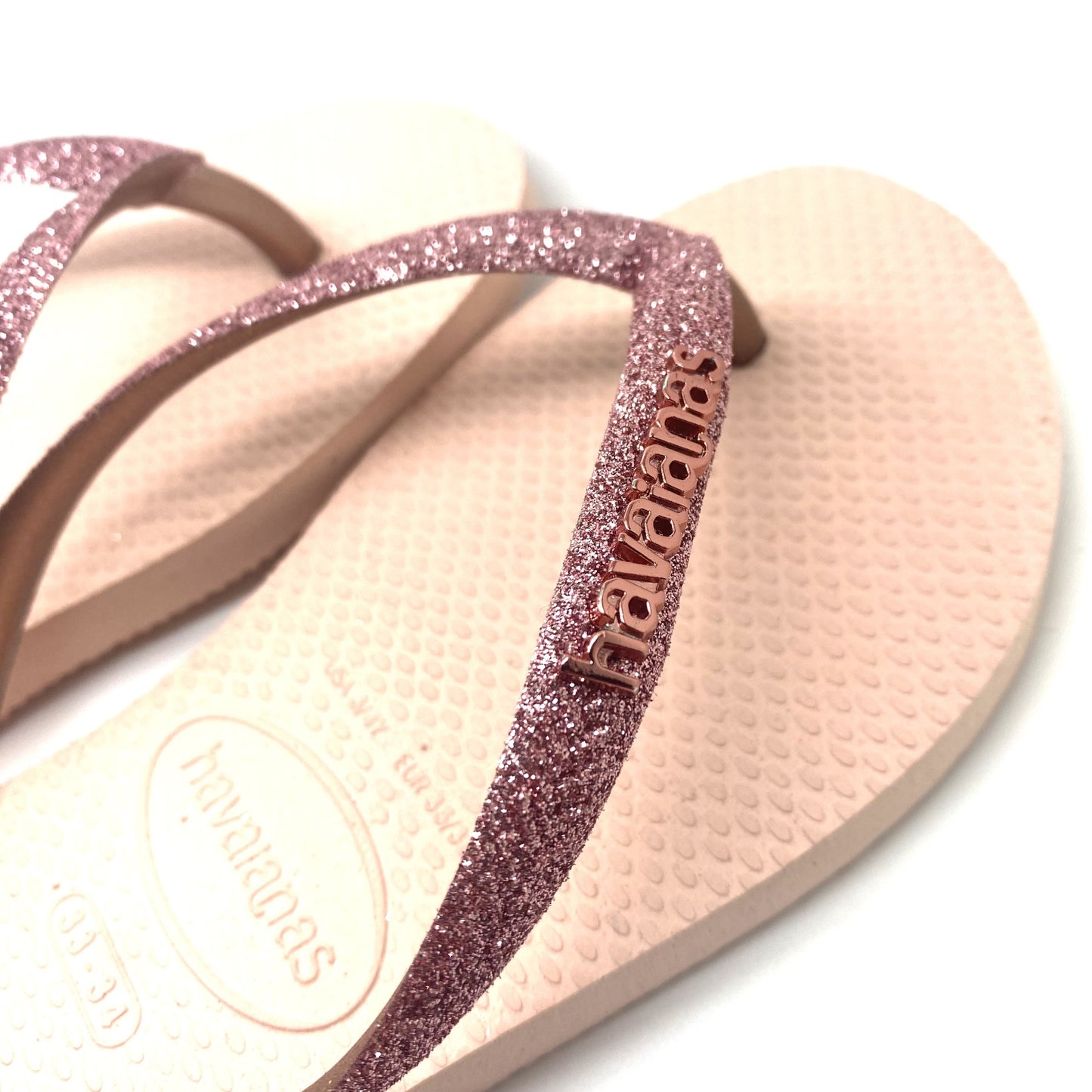 Havaianas roos met glitters