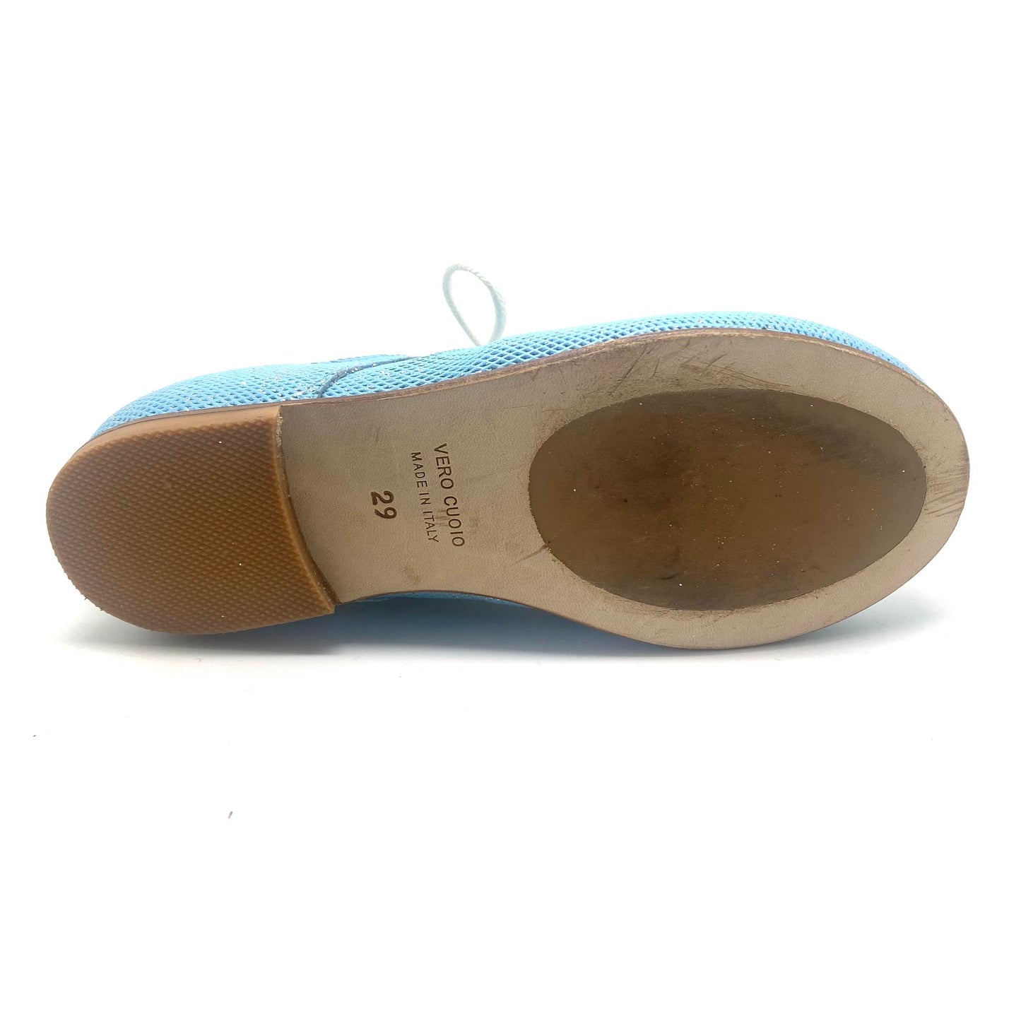 JFF veterschoen licht blauw in glitter