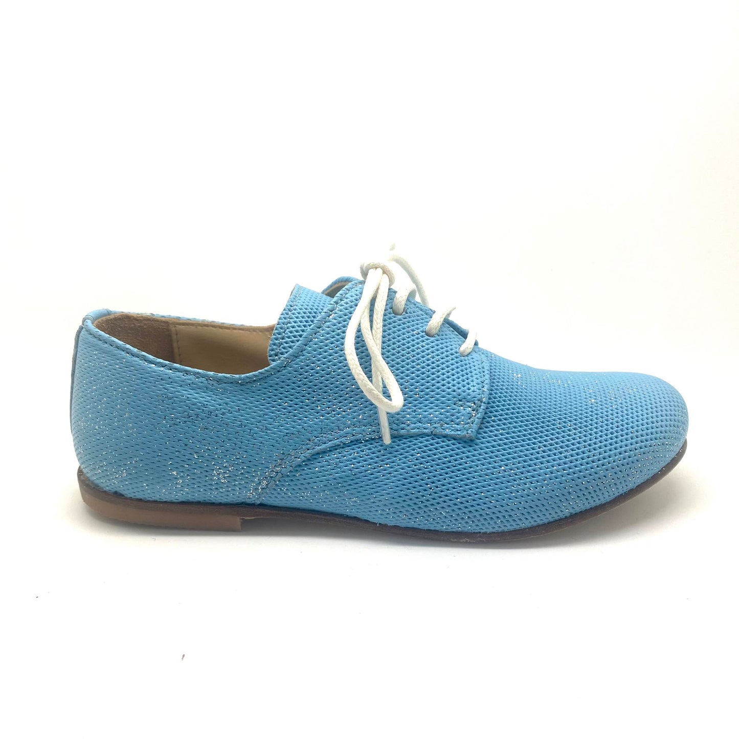 JFF veterschoen licht blauw in glitter