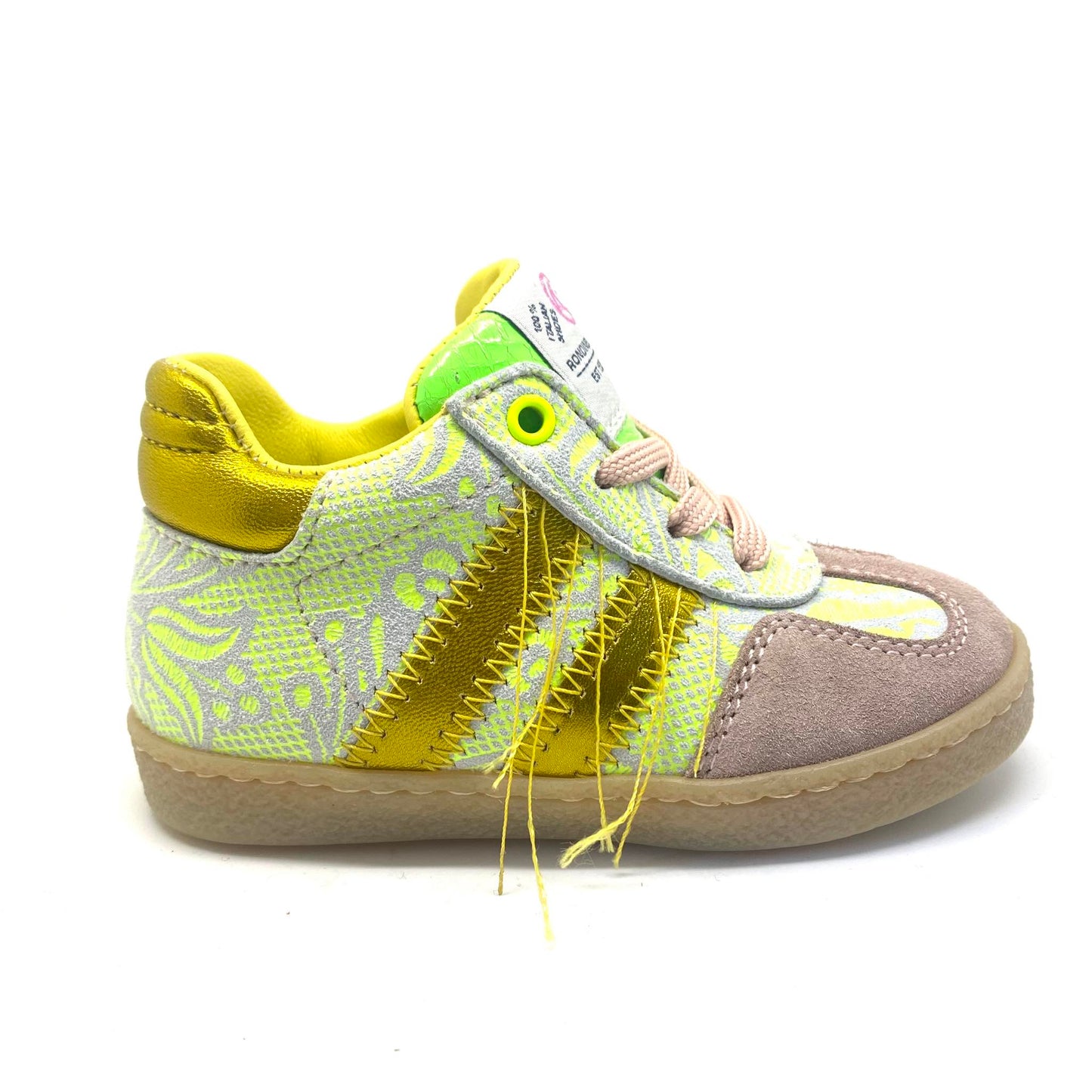 Rondinella sneaker geel groen.
