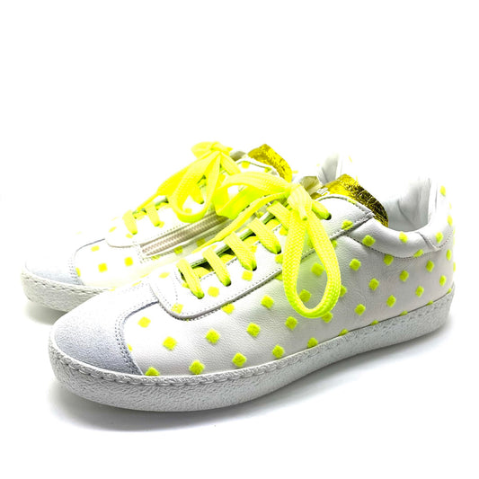 Rondinella sneaker wit met gele bolletjes