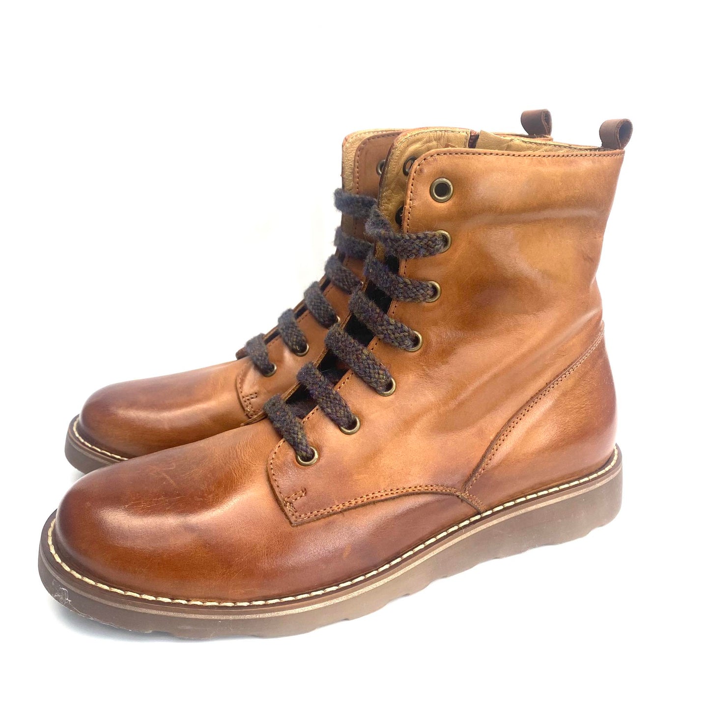 Stones and Bones bottine cognac kleur