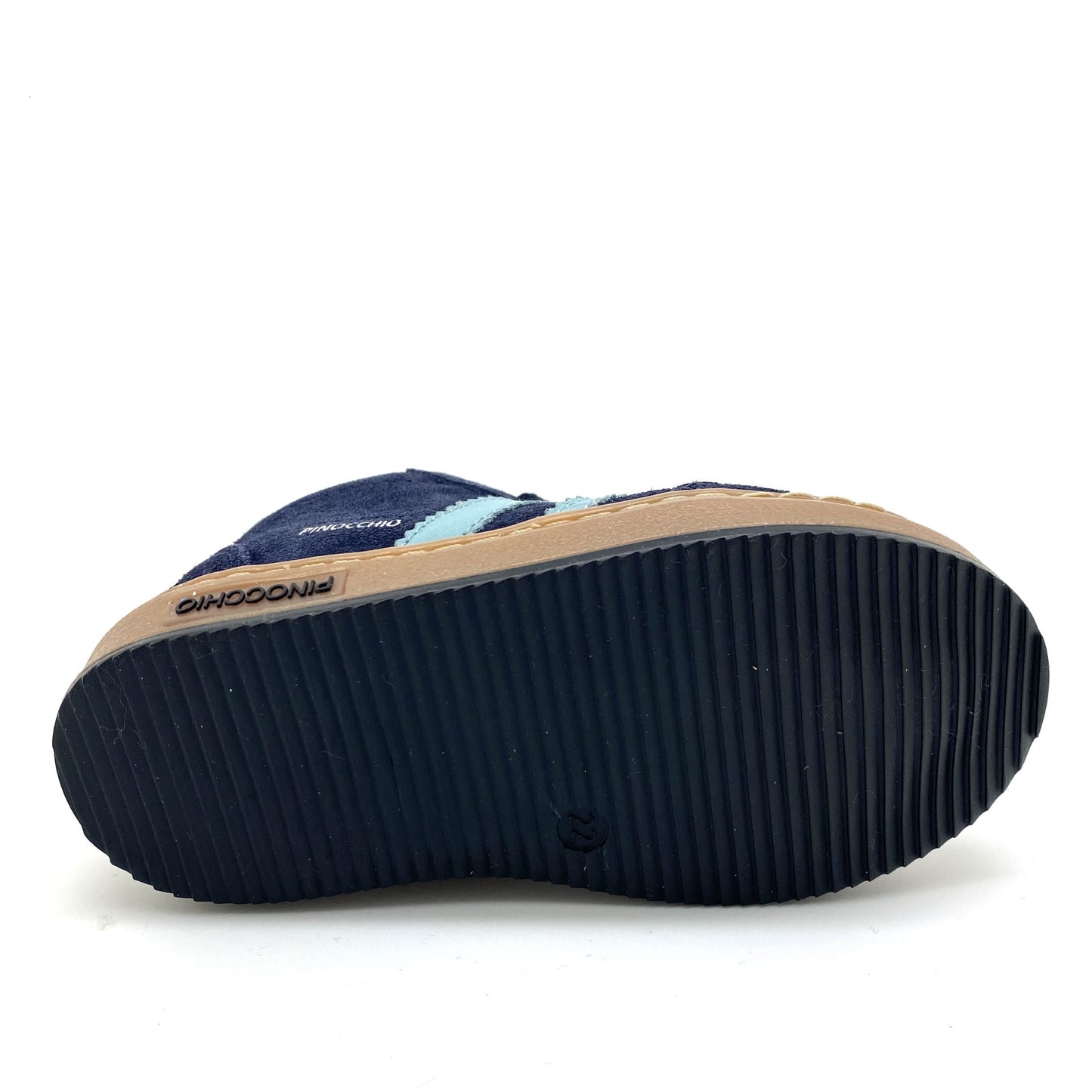 Pinocchio sneaker donker blauw met licht blauwe strepen