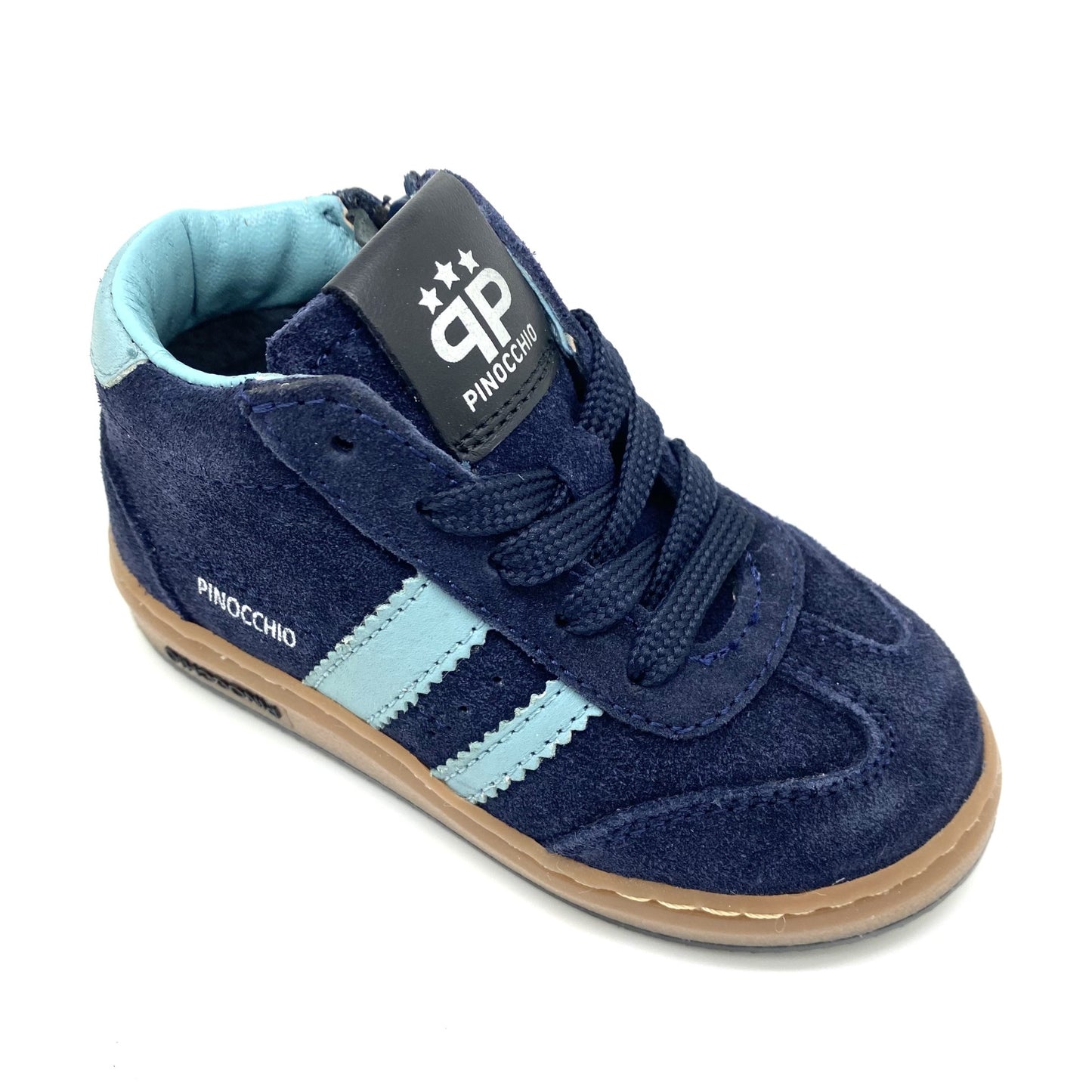 Pinocchio sneaker donker blauw met licht blauwe strepen