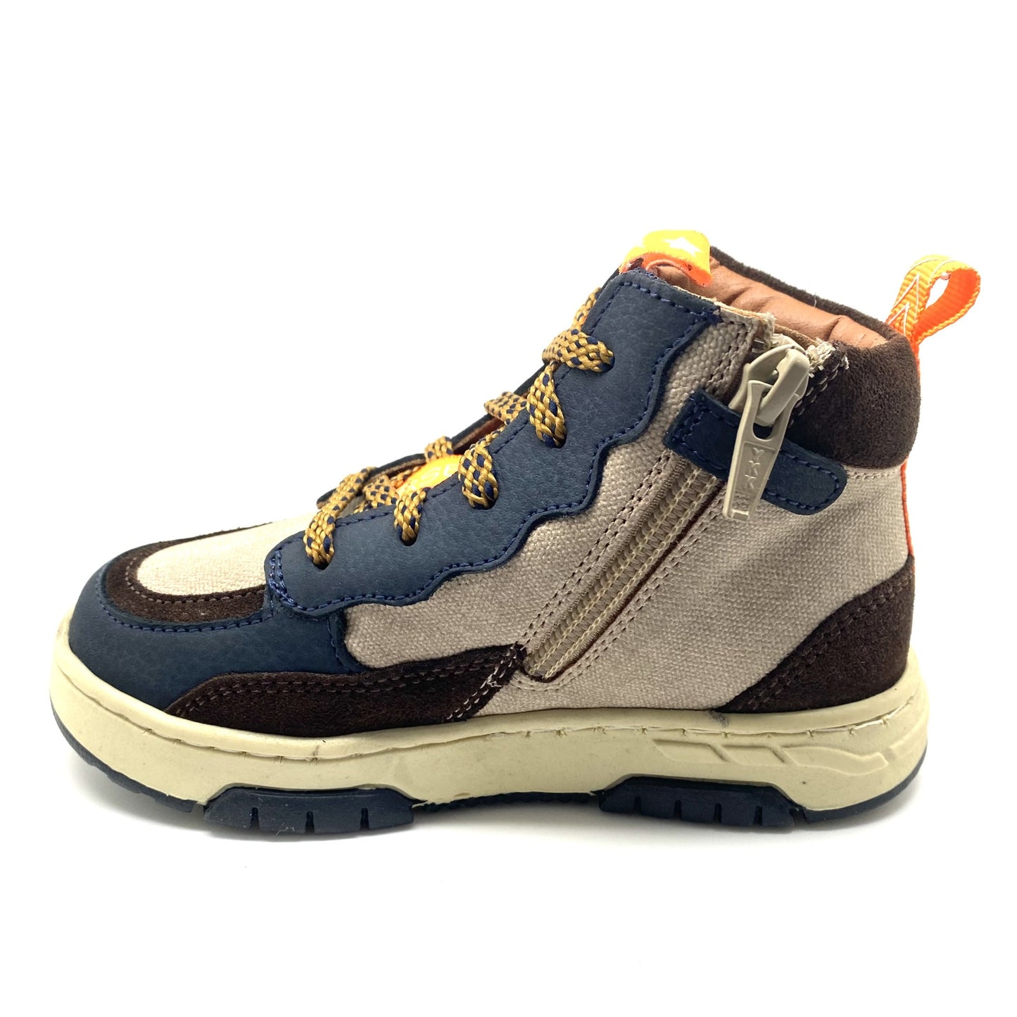 Bunnies hoge sneaker met fluo oranje