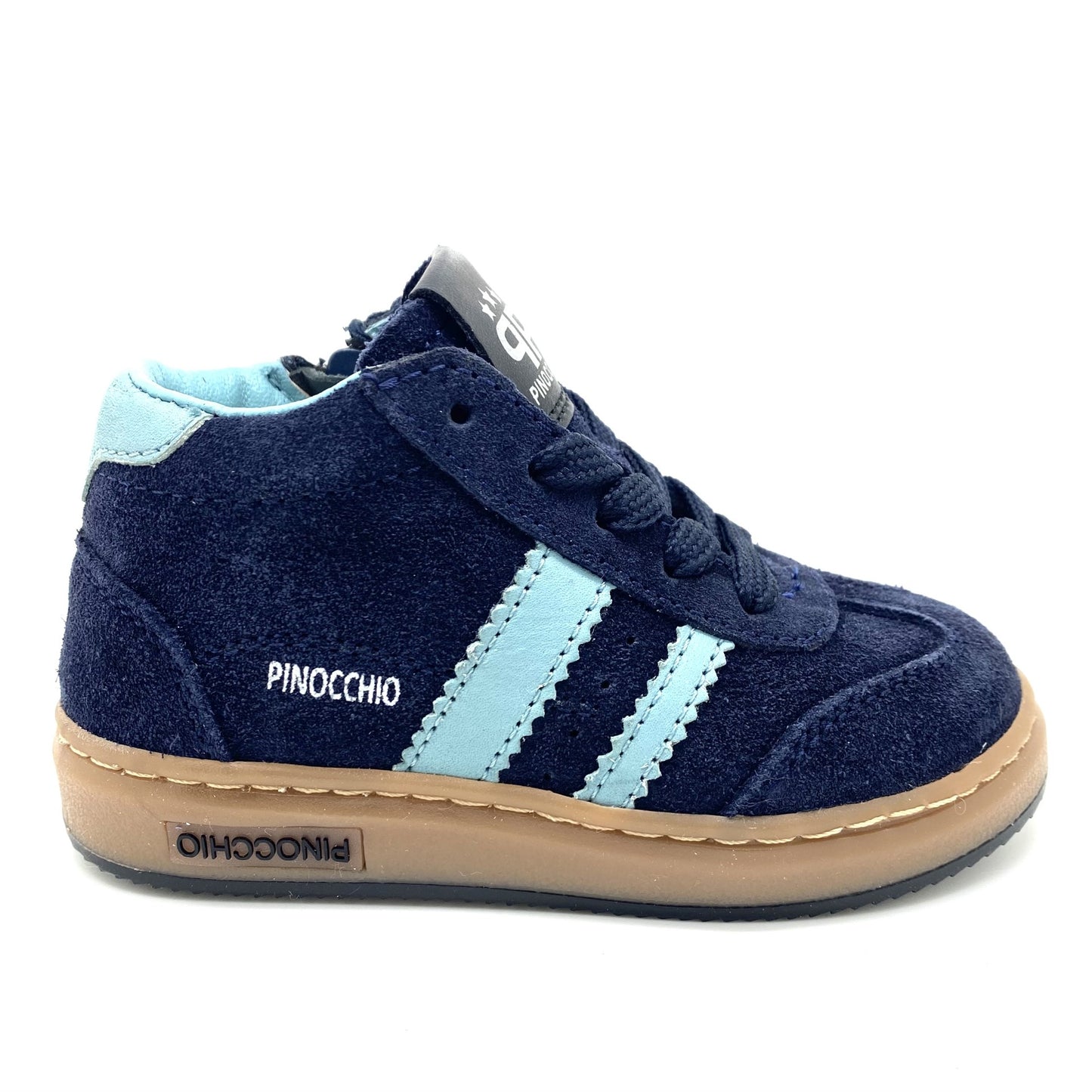Pinocchio sneaker donker blauw met licht blauwe strepen