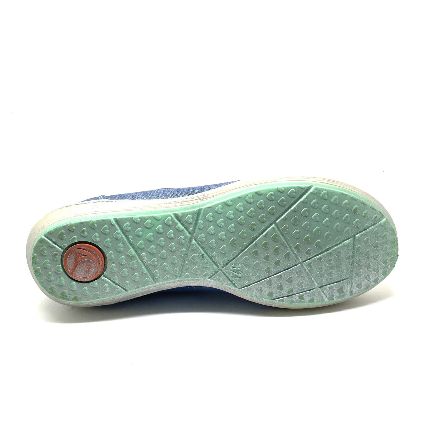 Rondinella ballerina blauw met velcro en rubberen tip