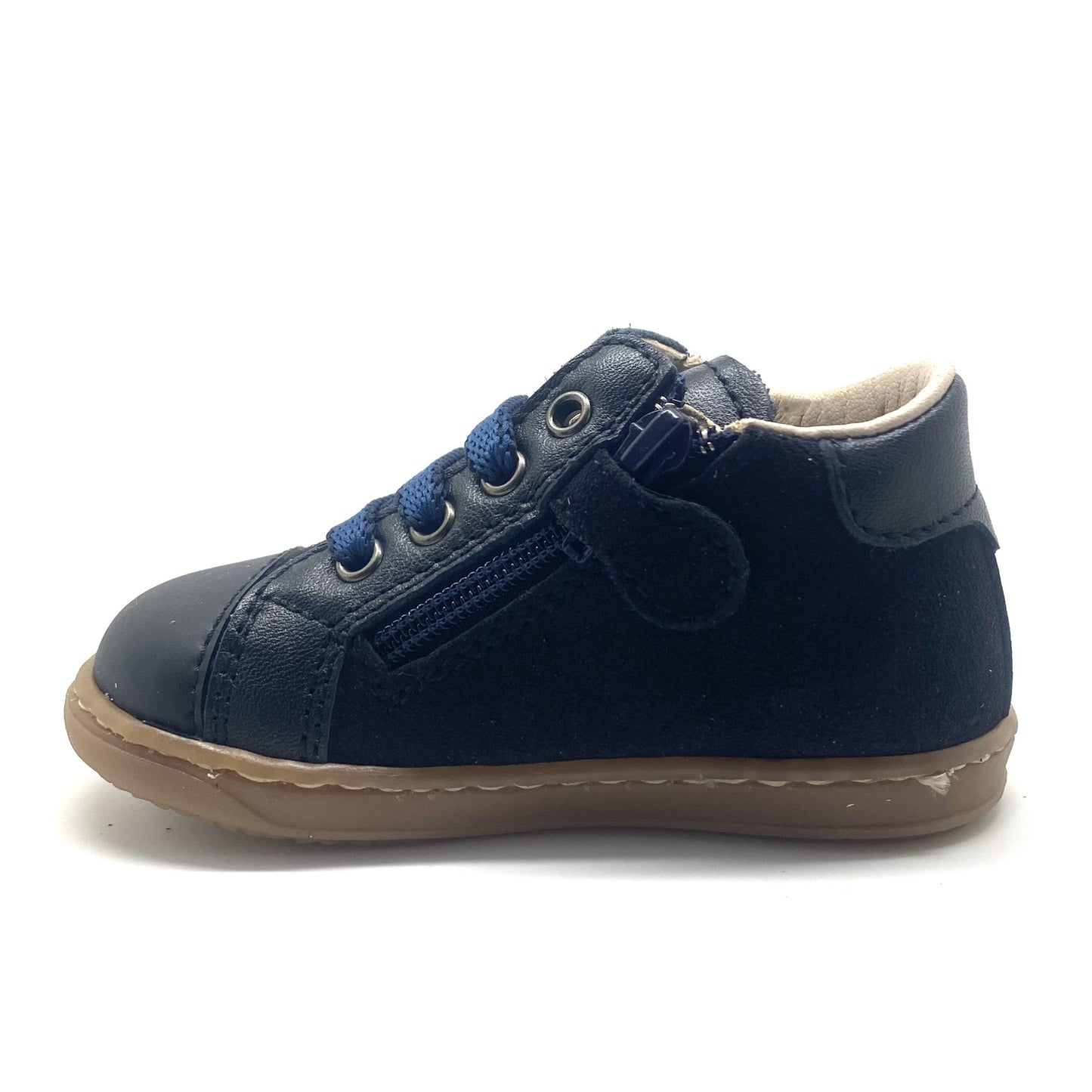 Beberlis eerste stapper blauw met rubberen tip