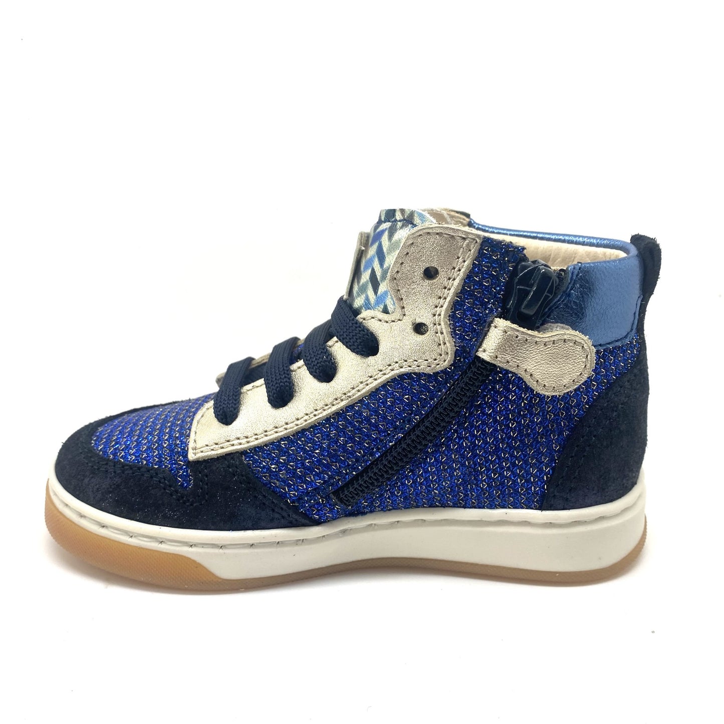 Beberlis sneaker blauw glitter