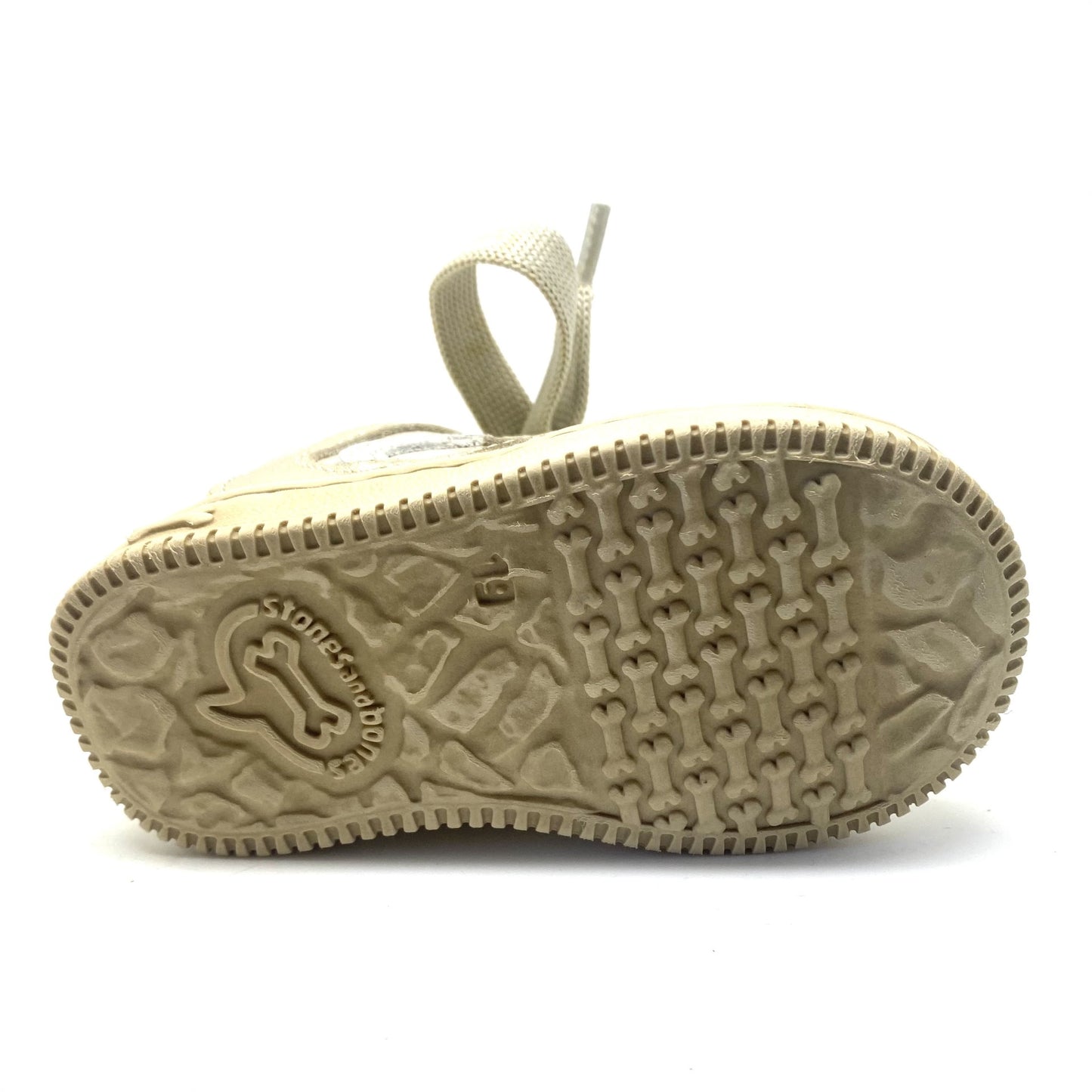 Stones and Bones beige sneakertje met veter en rits