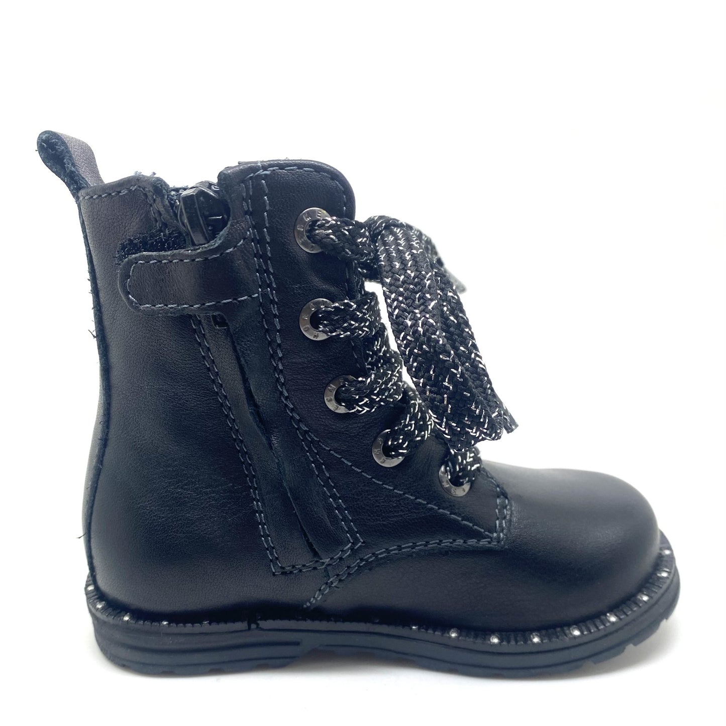Shoesme stoere zwarte veter laars