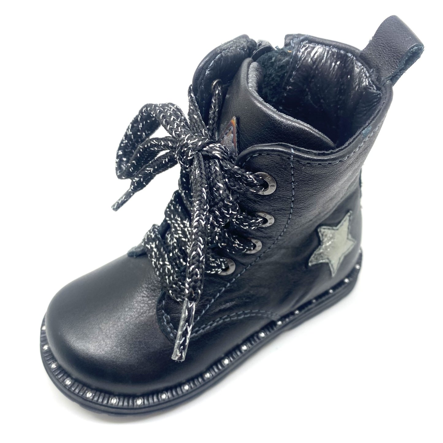 Shoesme stoere zwarte veter laars