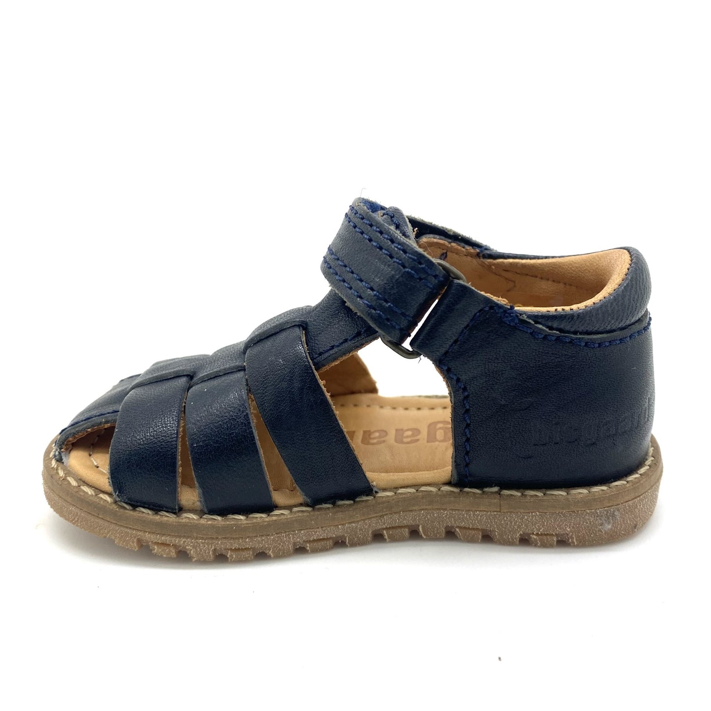 Bisgaard sandaal blauw gesloten tip.