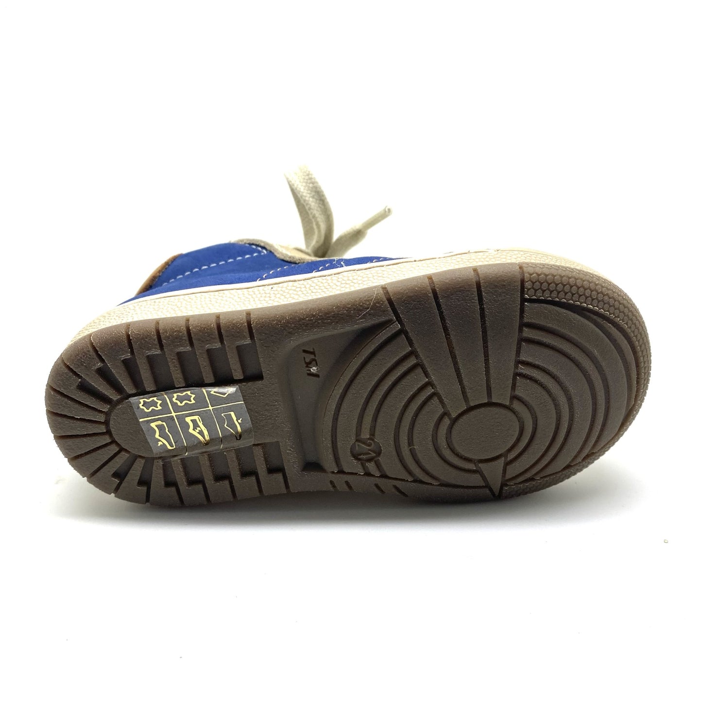 Lunella sneaker blauw en cognac