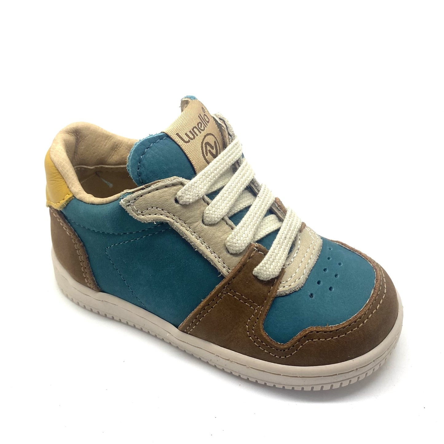 Lunella sneaker blauw oker bruin