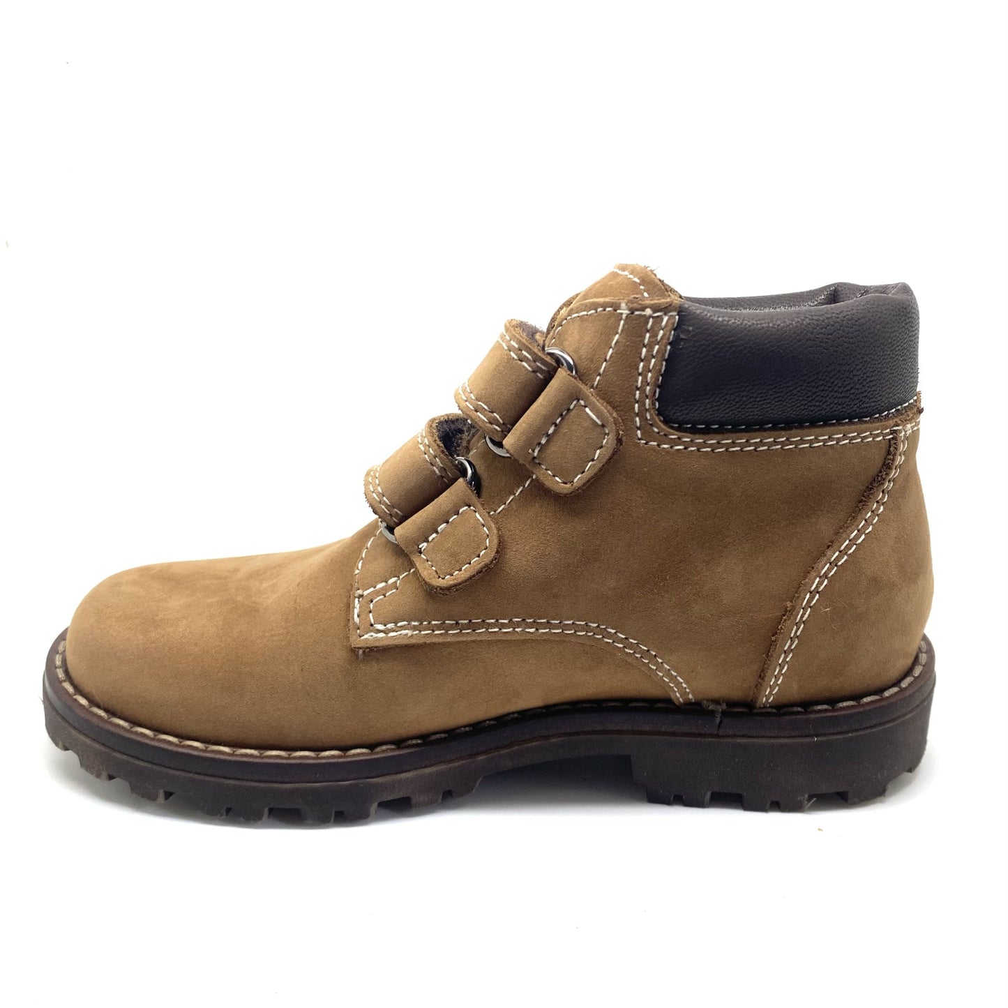 Lunella bottine bruin met velcro