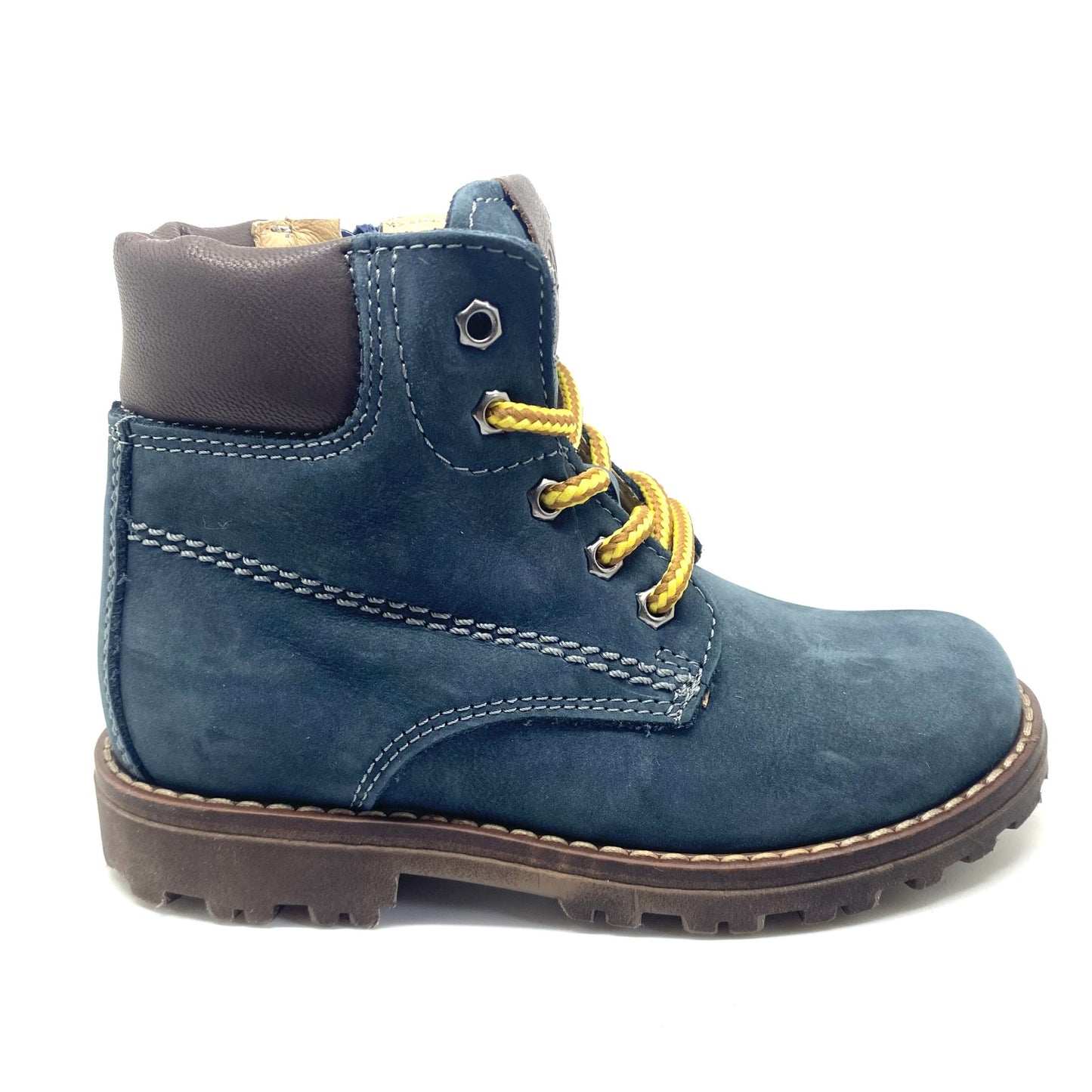 Lunella bottine blauw met veter en rits