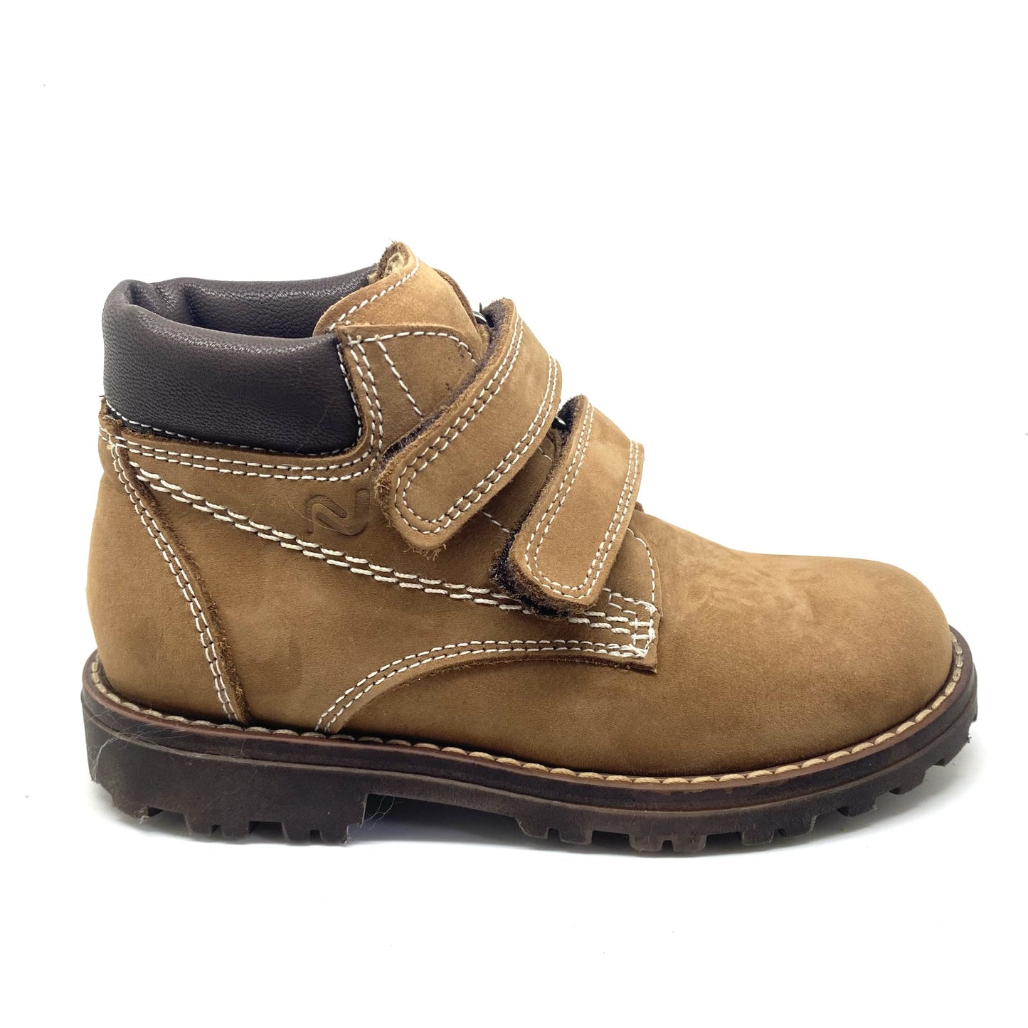 Lunella bottine bruin met velcro