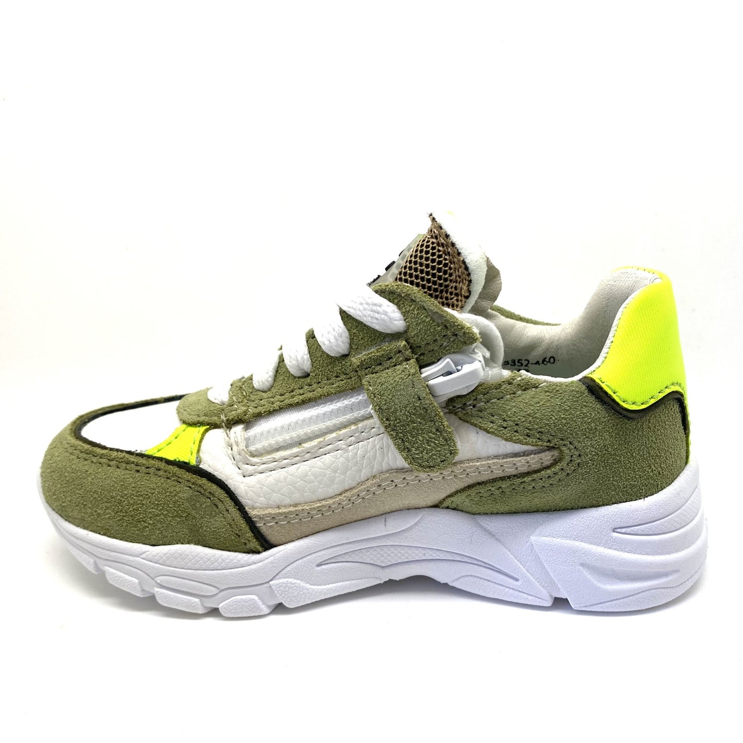 Bunnies runner kaki en fluo geel