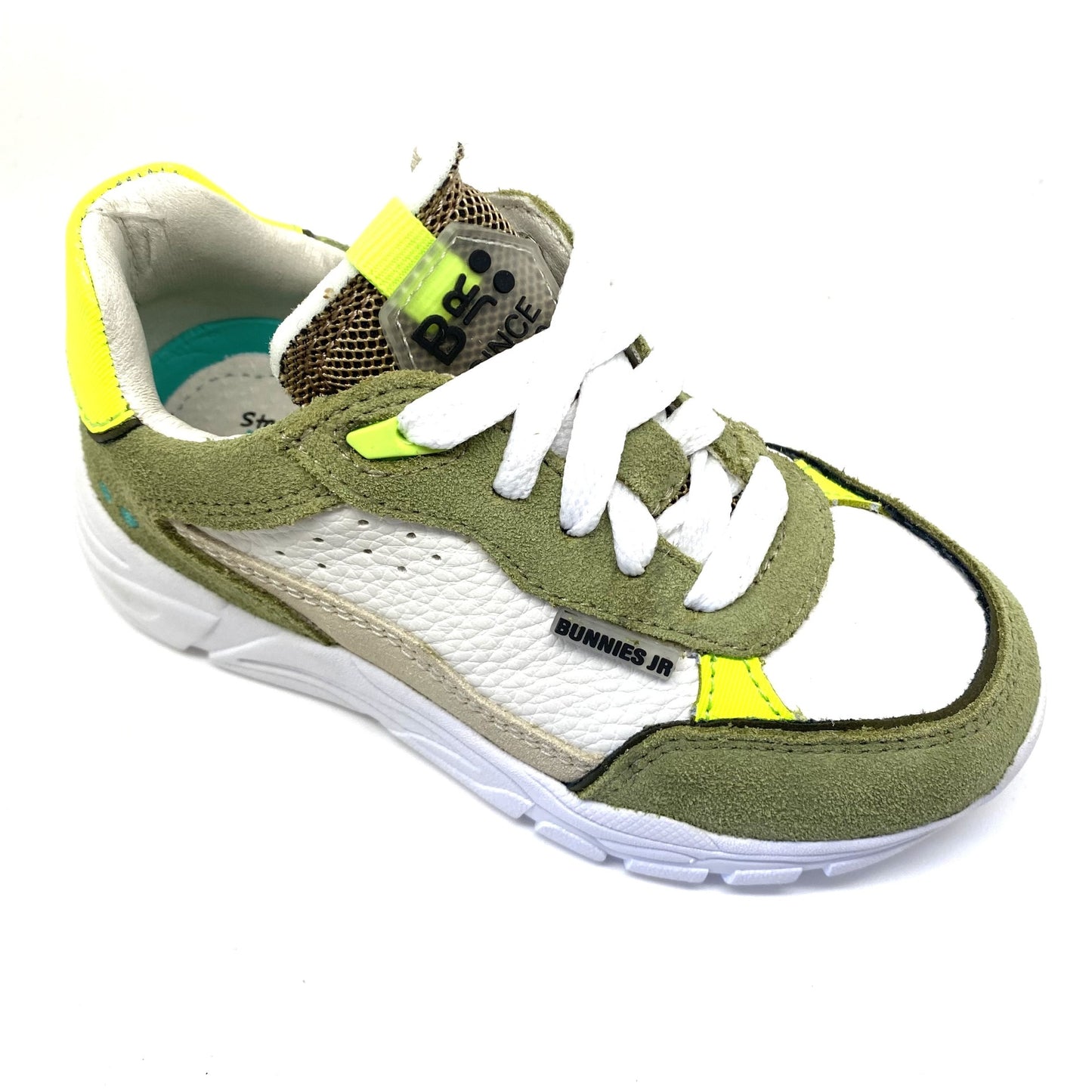 Bunnies runner kaki en fluo geel