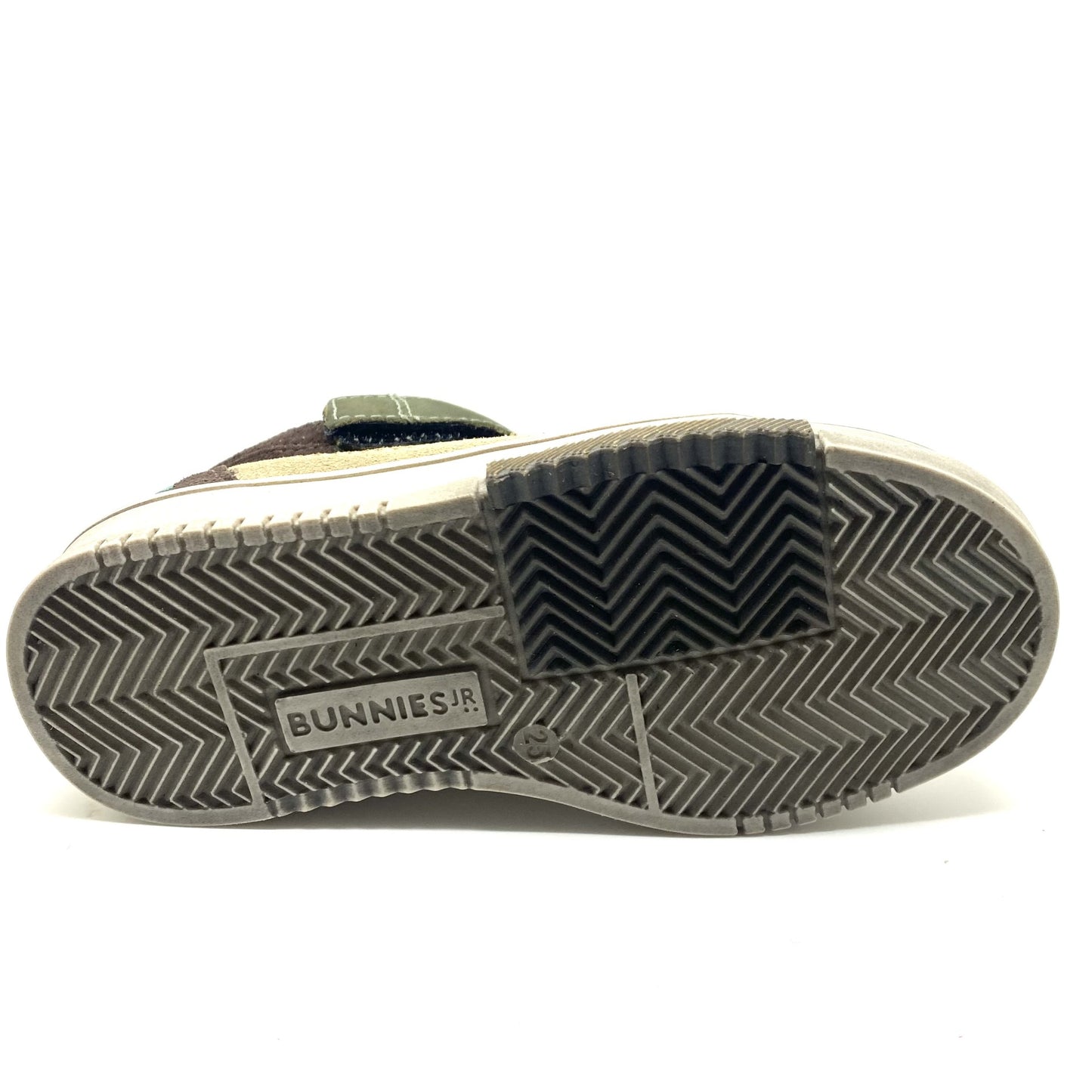 Bunnies groene sneaker met rek veters en velcro