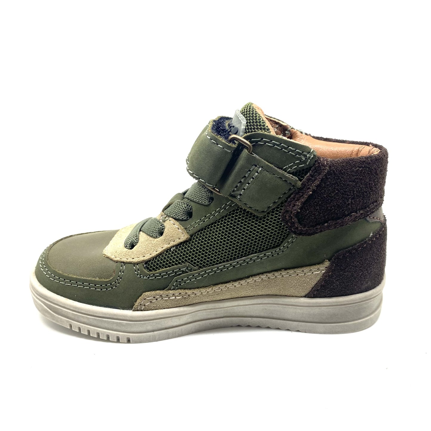 Bunnies groene sneaker met rek veters en velcro