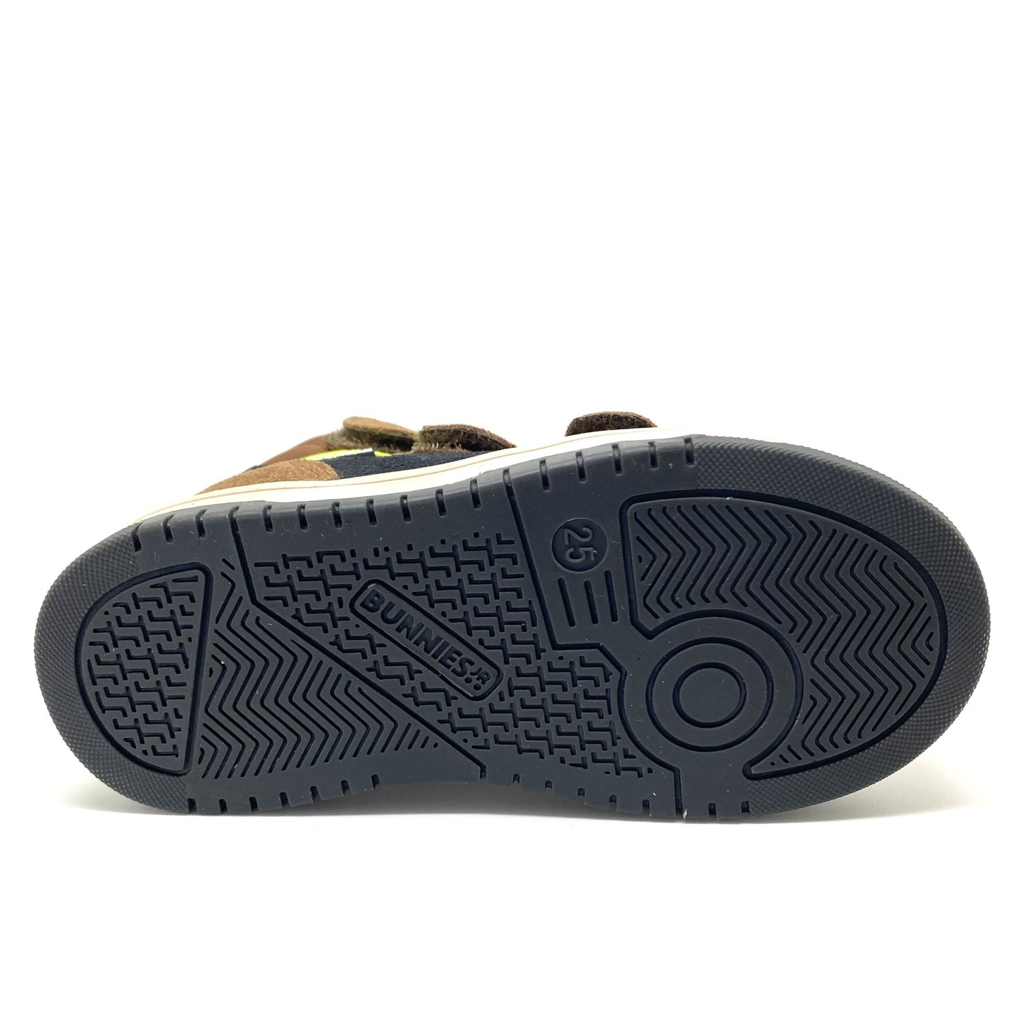 Bunnies velcro schoen met fluo geel