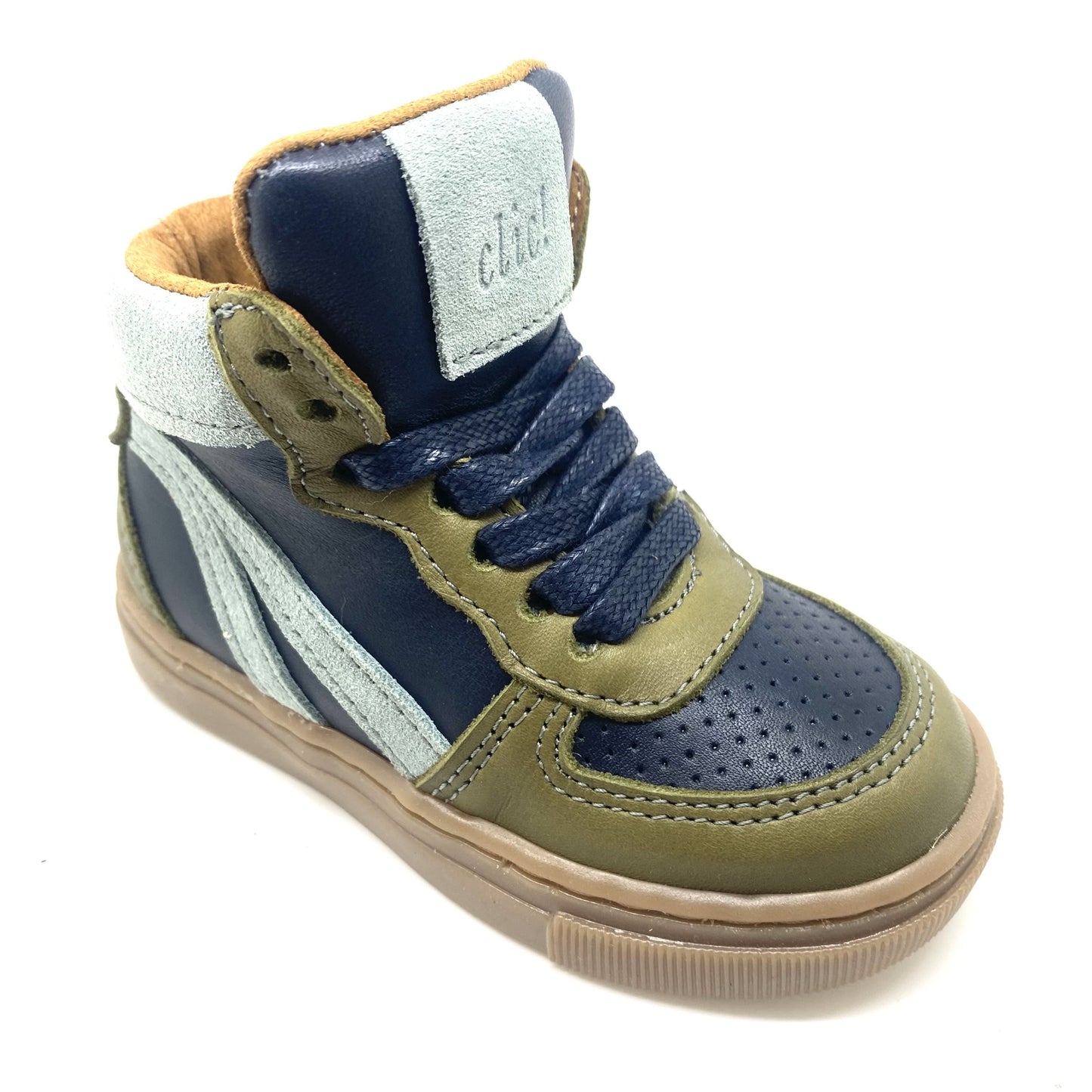 Clic sneaker met blauw groen en licht blauw