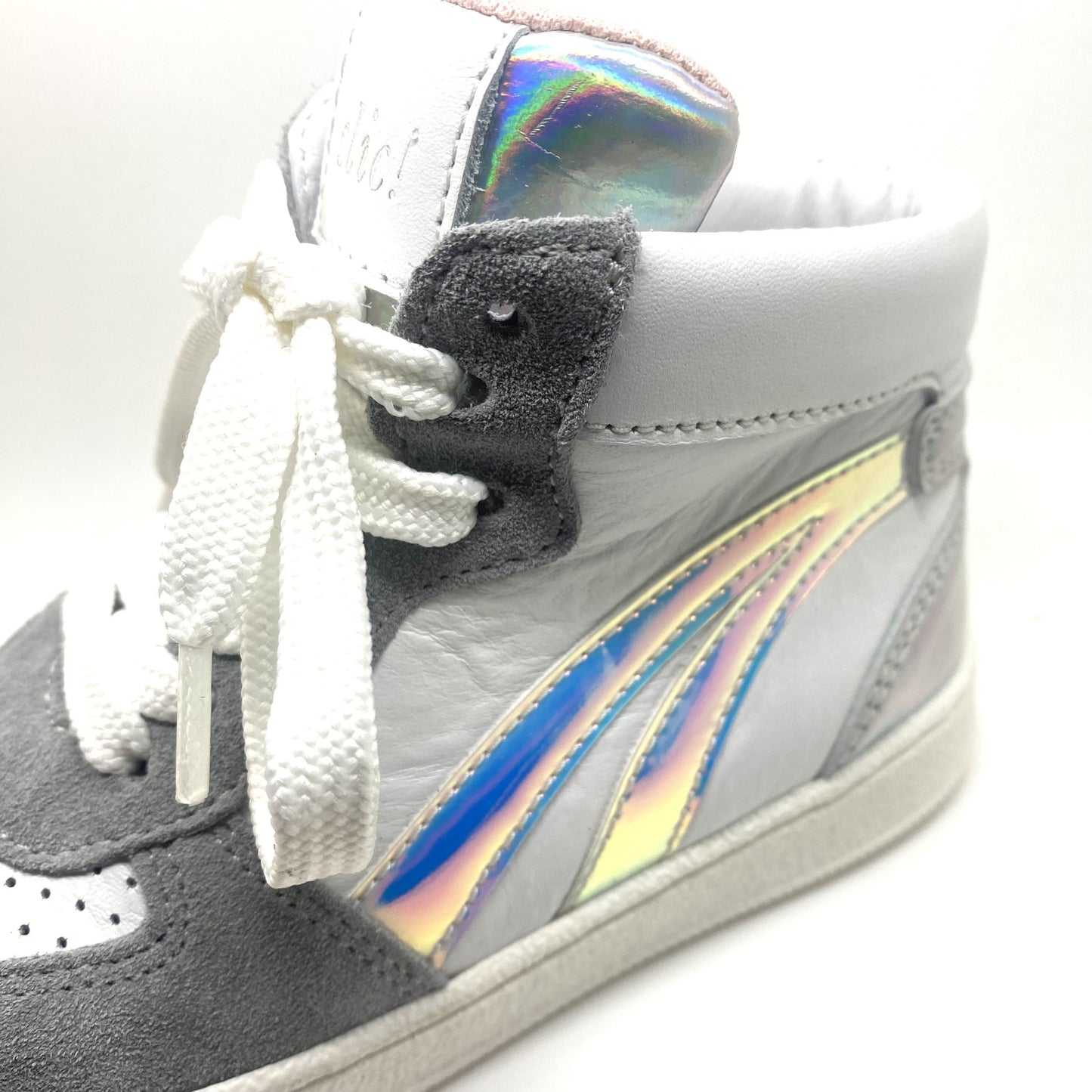 Clic hoge sneaker wit grijs