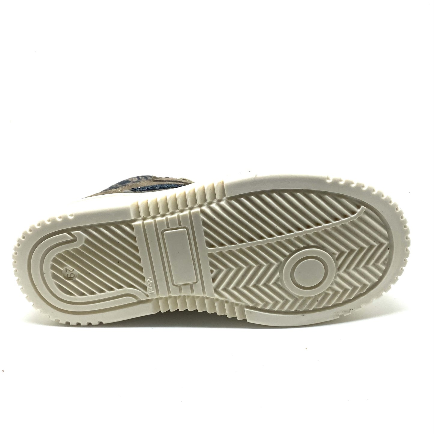 Develab sneaker beige met glitter zwart