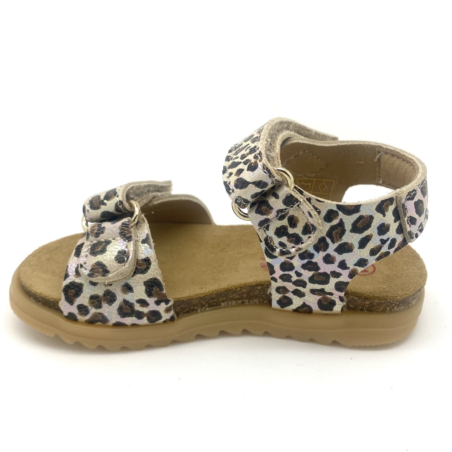Develab sandaal leopard print en 2 velcro's