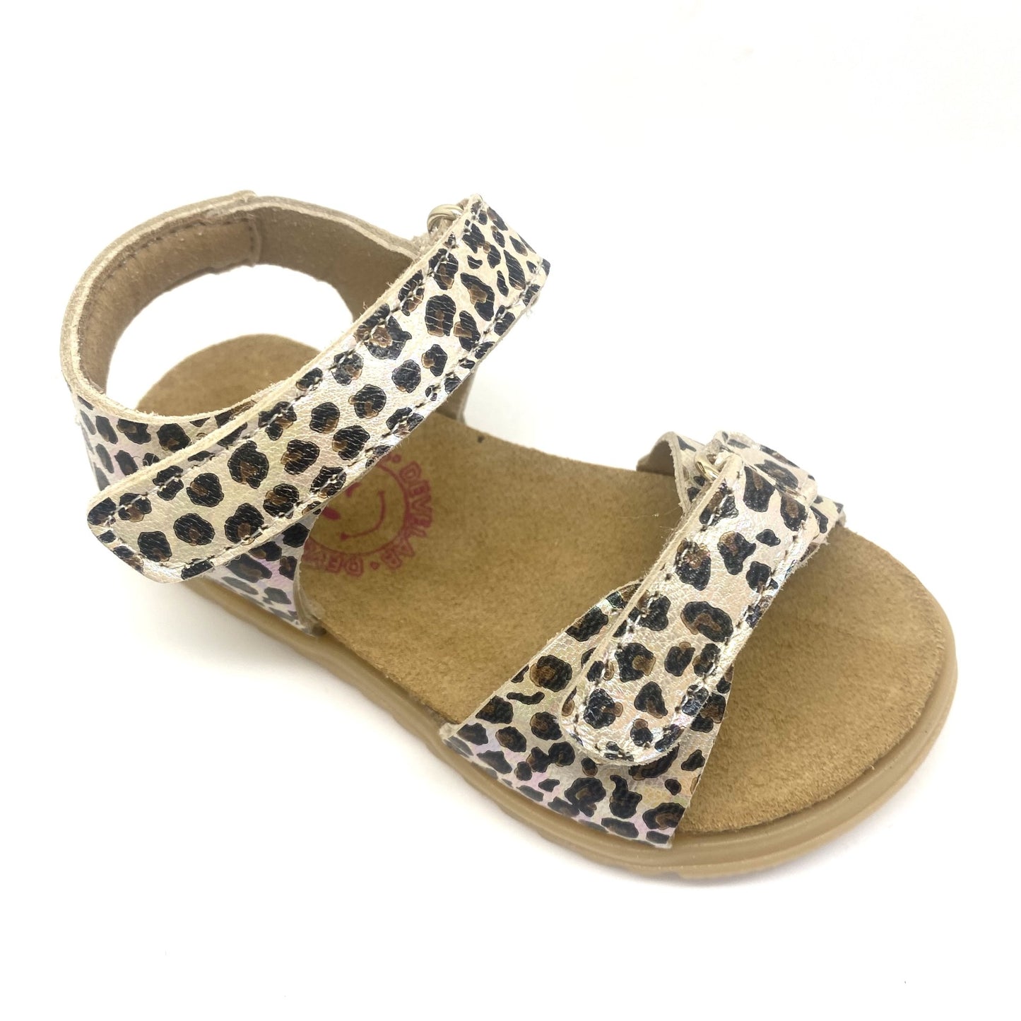 Develab sandaal leopard print en 2 velcro's