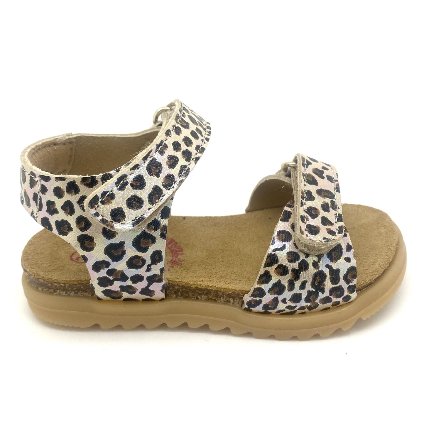 Develab sandaal leopard print en 2 velcro's