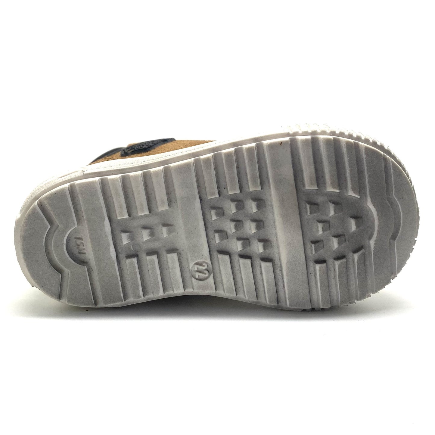 Develab bruine schoen met witte rubberen tip
