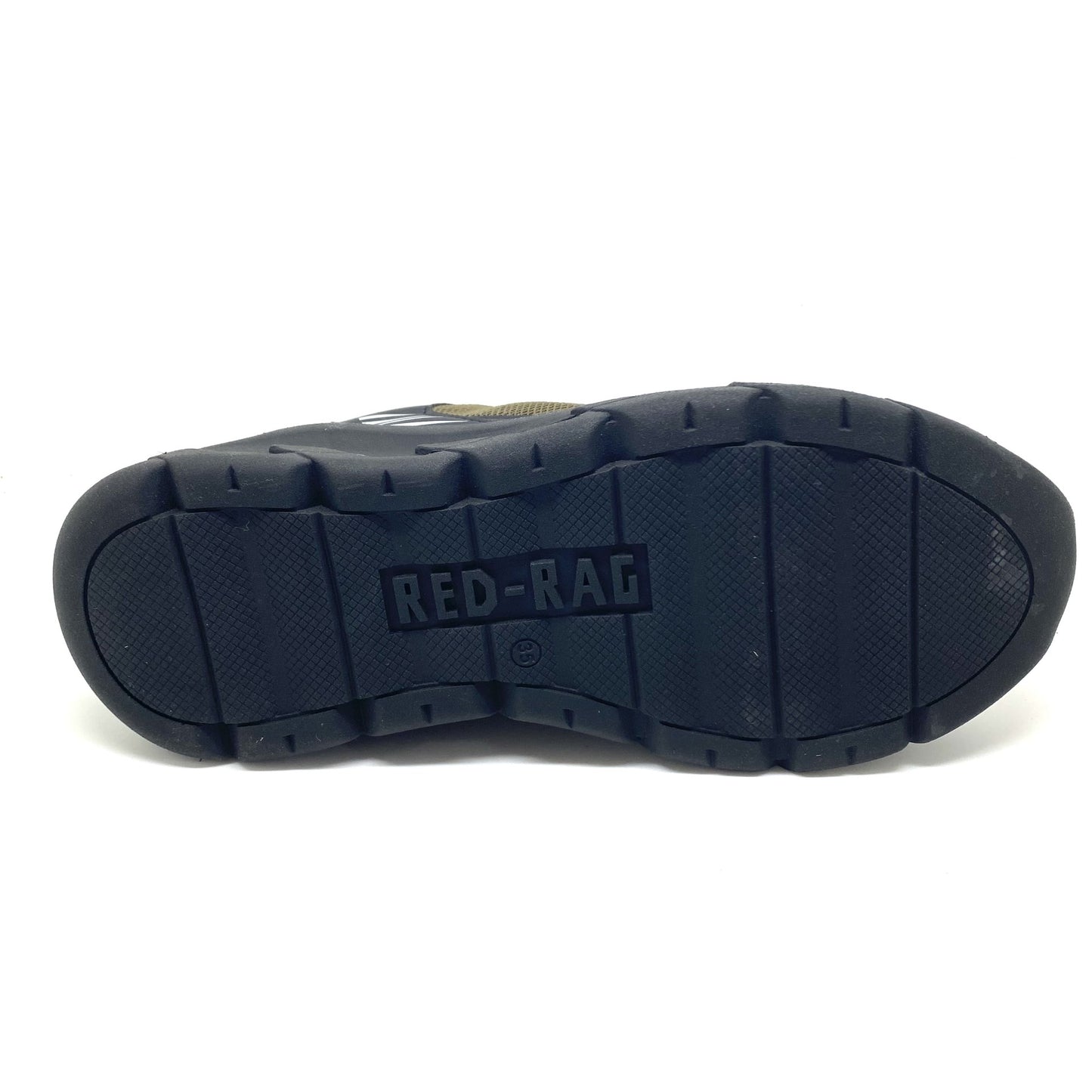 Red Rag runner kaki met drukknop sluiting