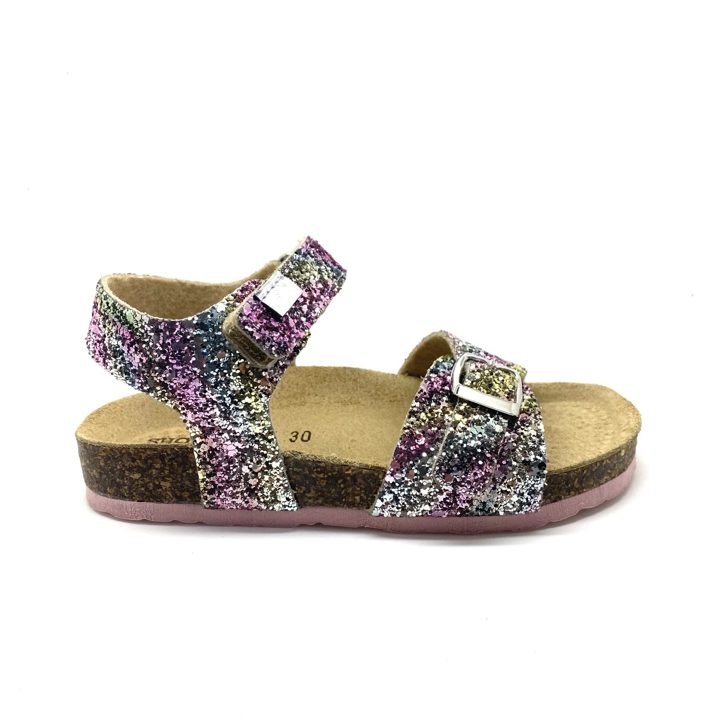 Eb sandaal glitters voorgevormd voetbedje