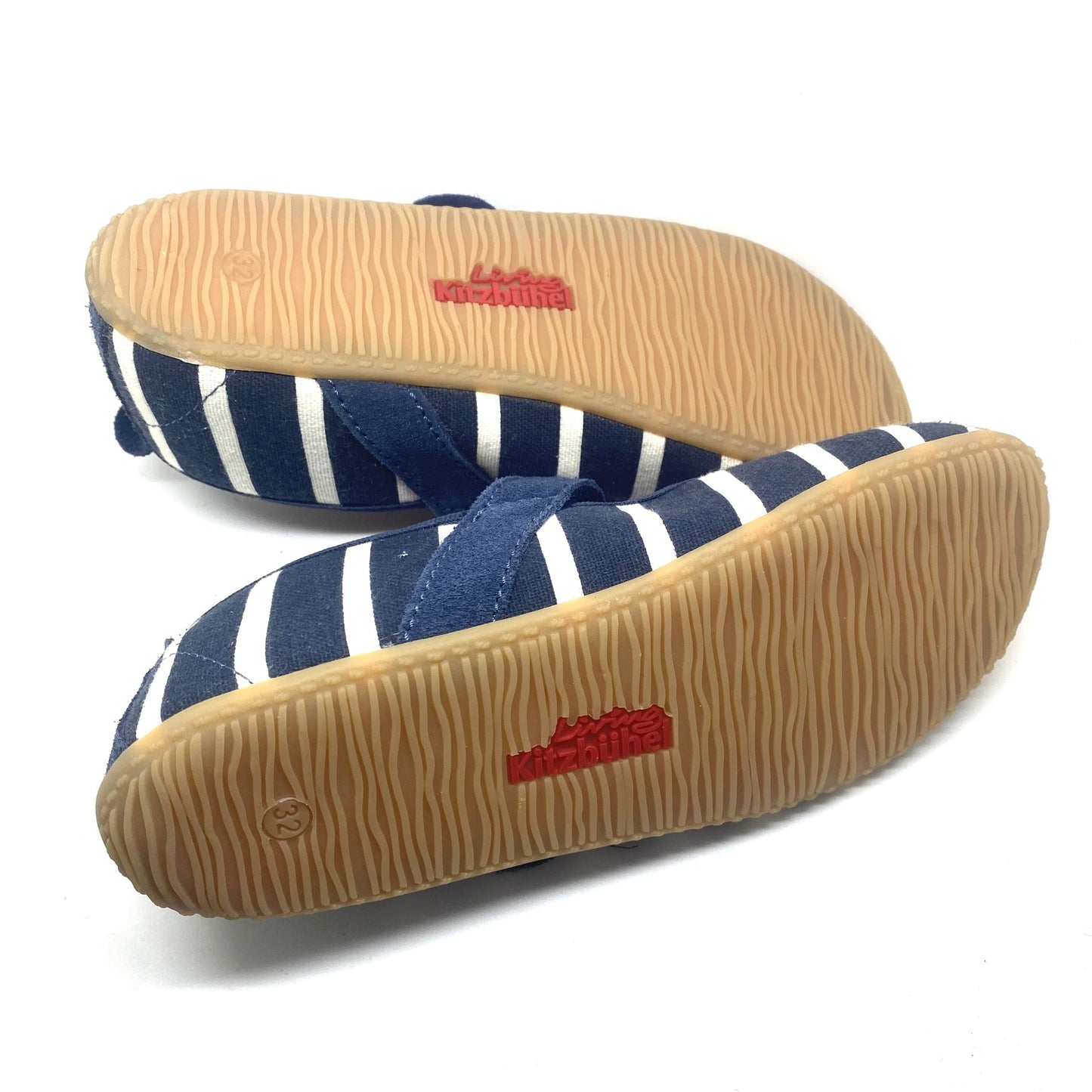 Kitzbühel pantoffel met flamingo, blauw en witte strepen