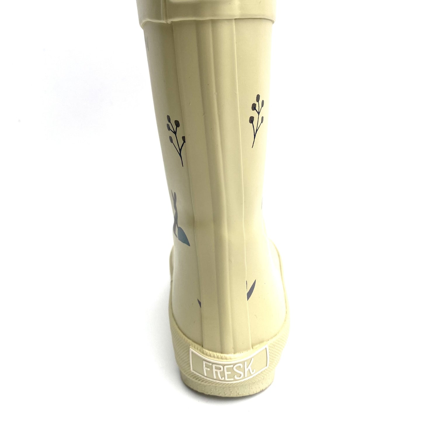 Fresk rubberen laars beige met print.