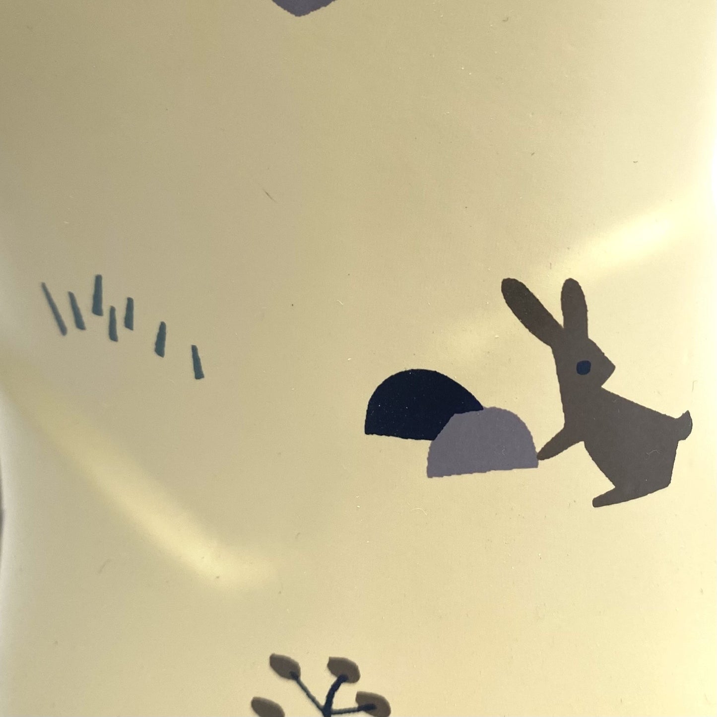 Fresk rubberen laars beige met print.