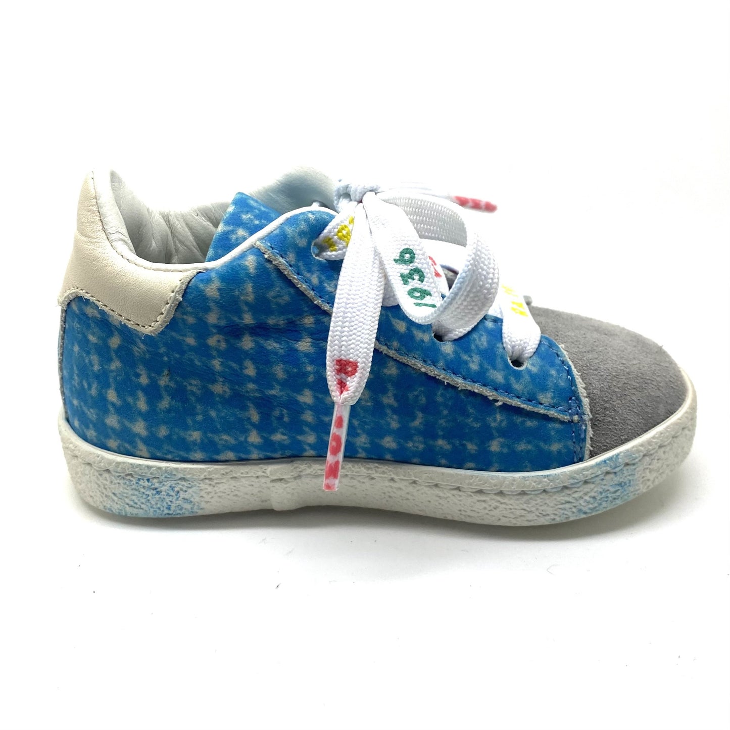 Rondinella sneaker blauw met geel accent