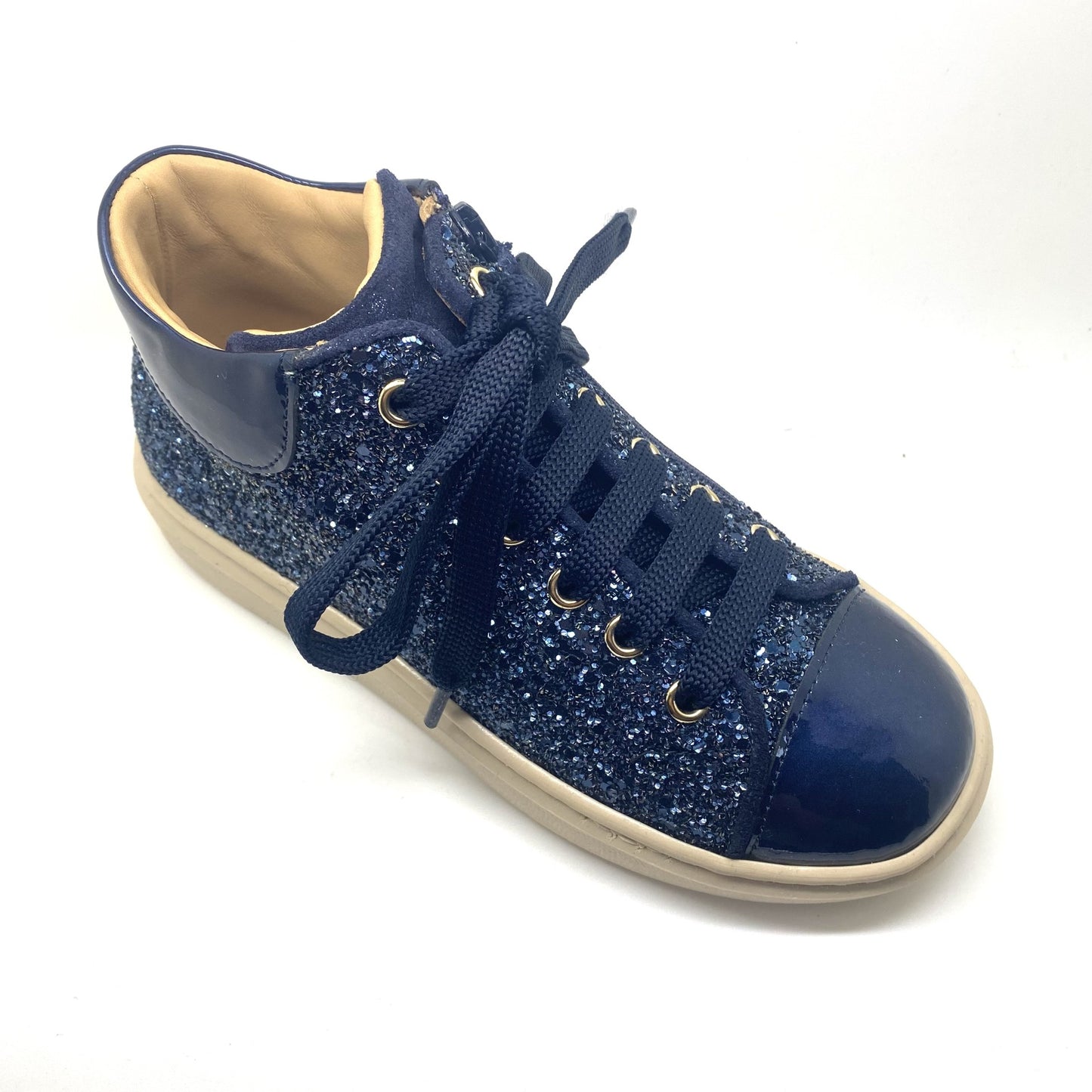 Zecchino D'oro blauwe glitter sneaker